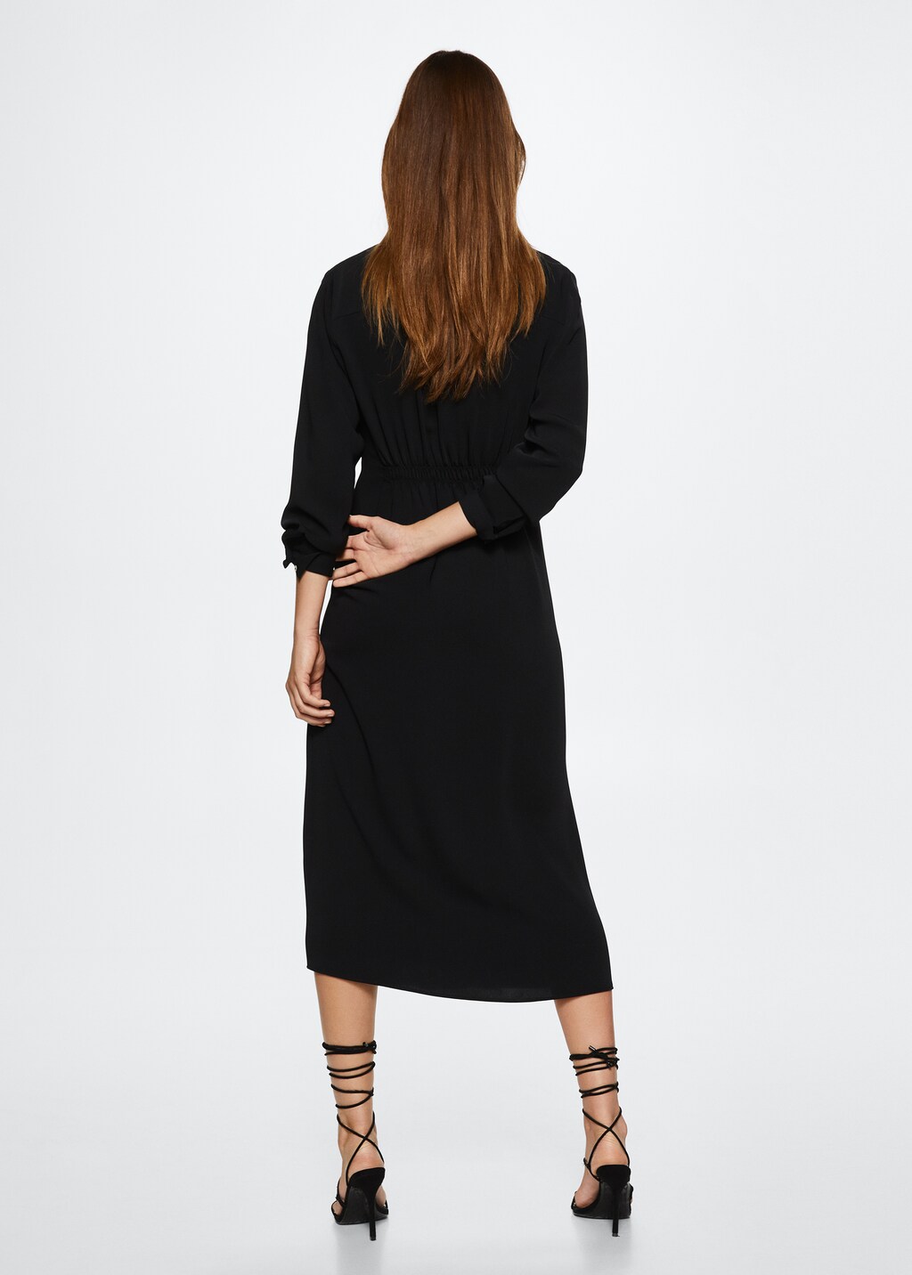 Knot detail shirt dress - Women | MANGO Japan Knot detail shirt dress - Women | MANGO Japan