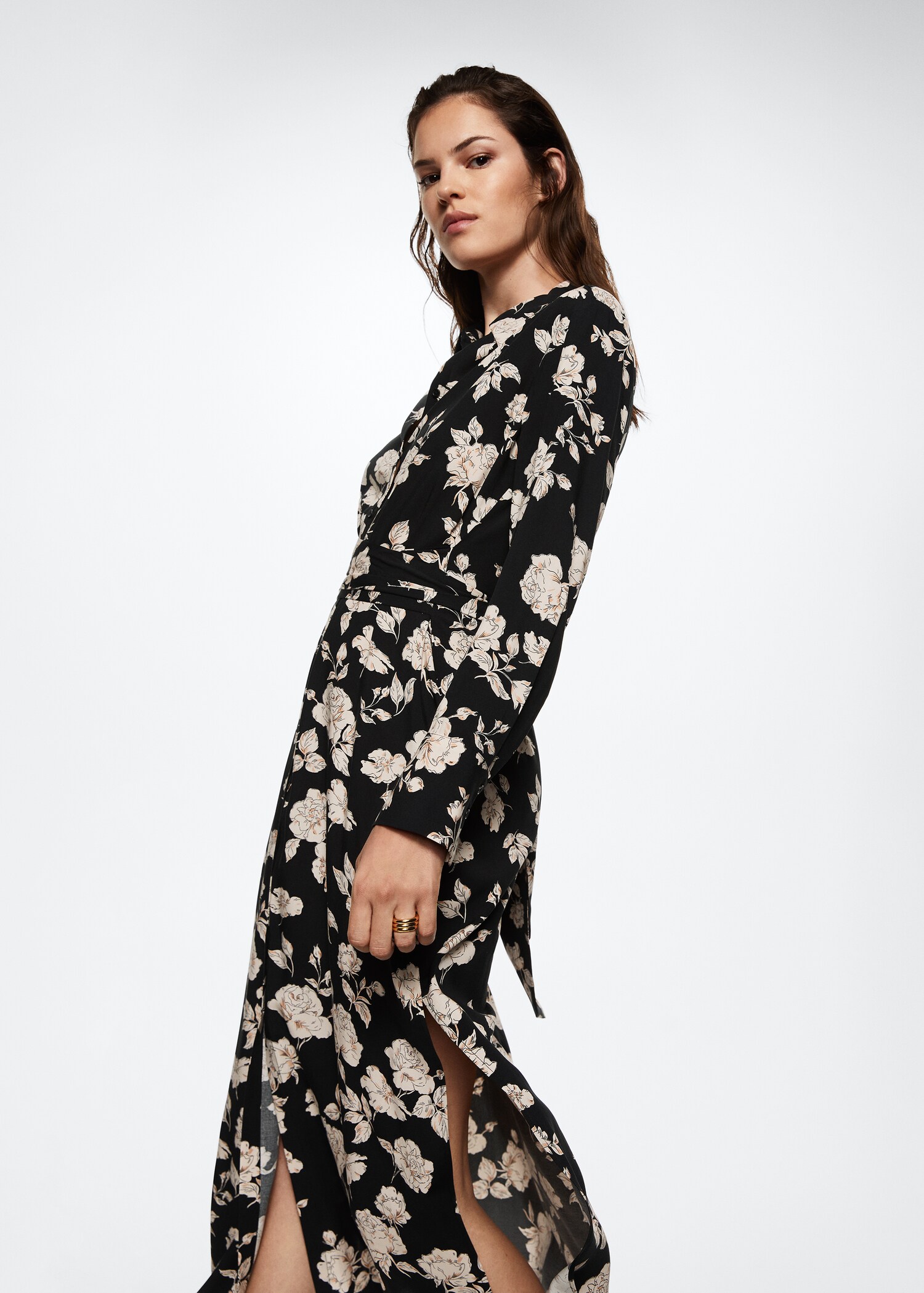 Printed shirt dress - Details of the article 2
