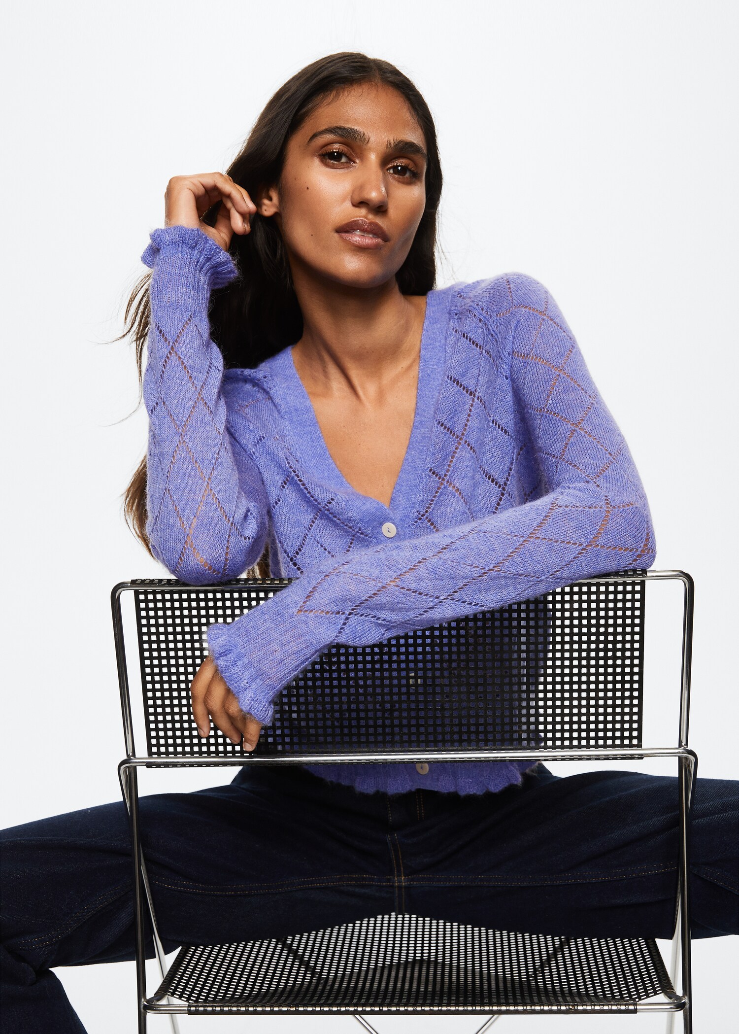 Openwork knit cardigan - Details of the article 1