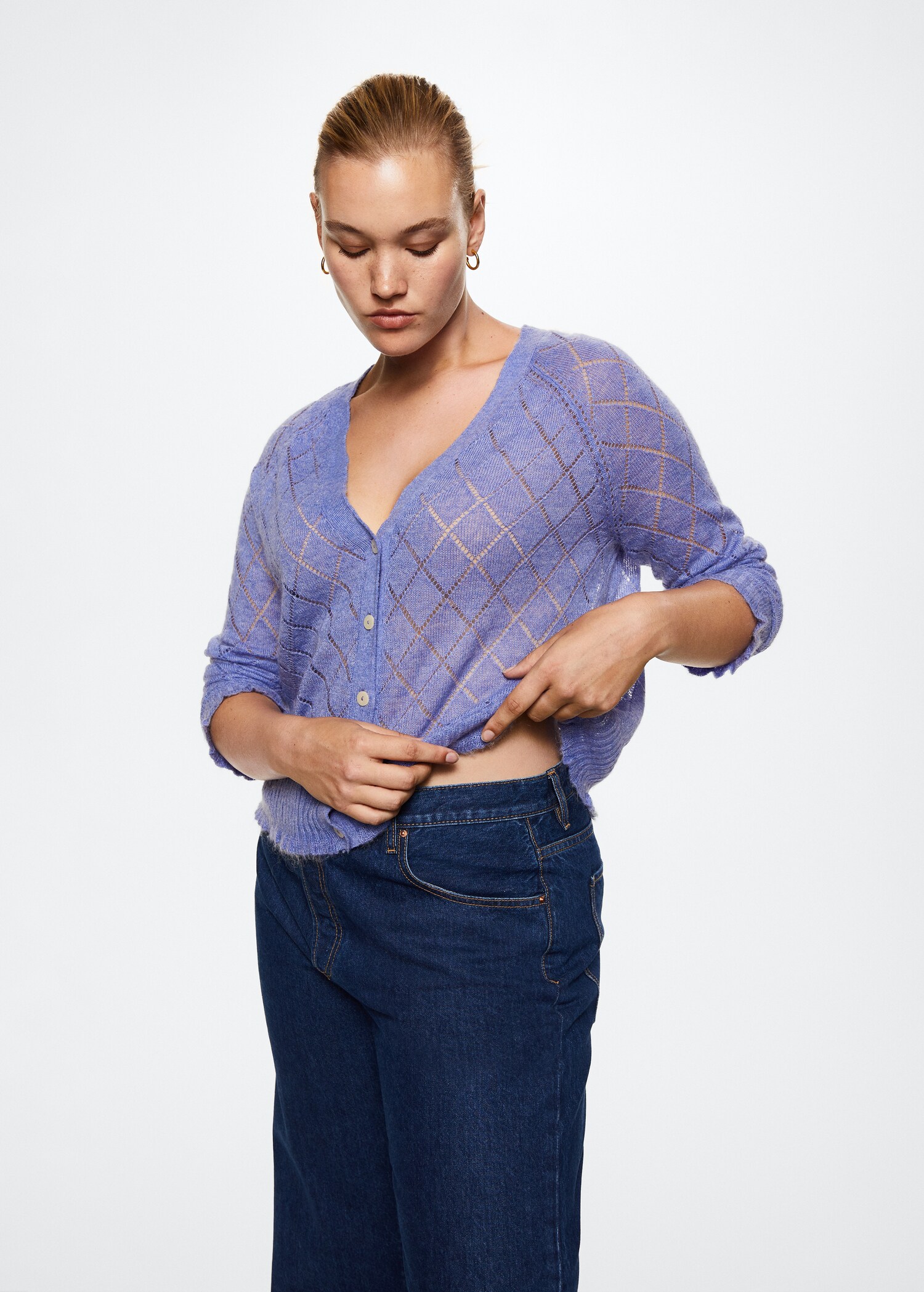 Openwork knit cardigan - Details of the article 5