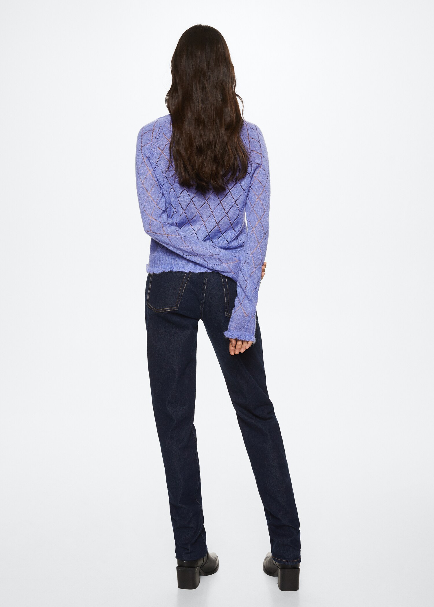 Openwork knit cardigan - Reverse of the article