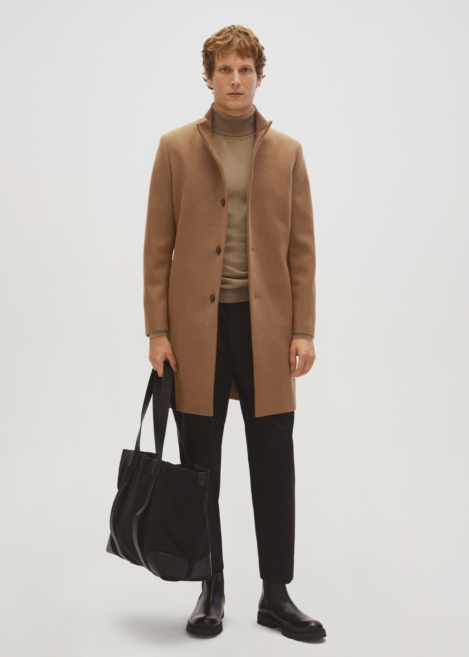 Wool funnel neck coat - Details of the article 7