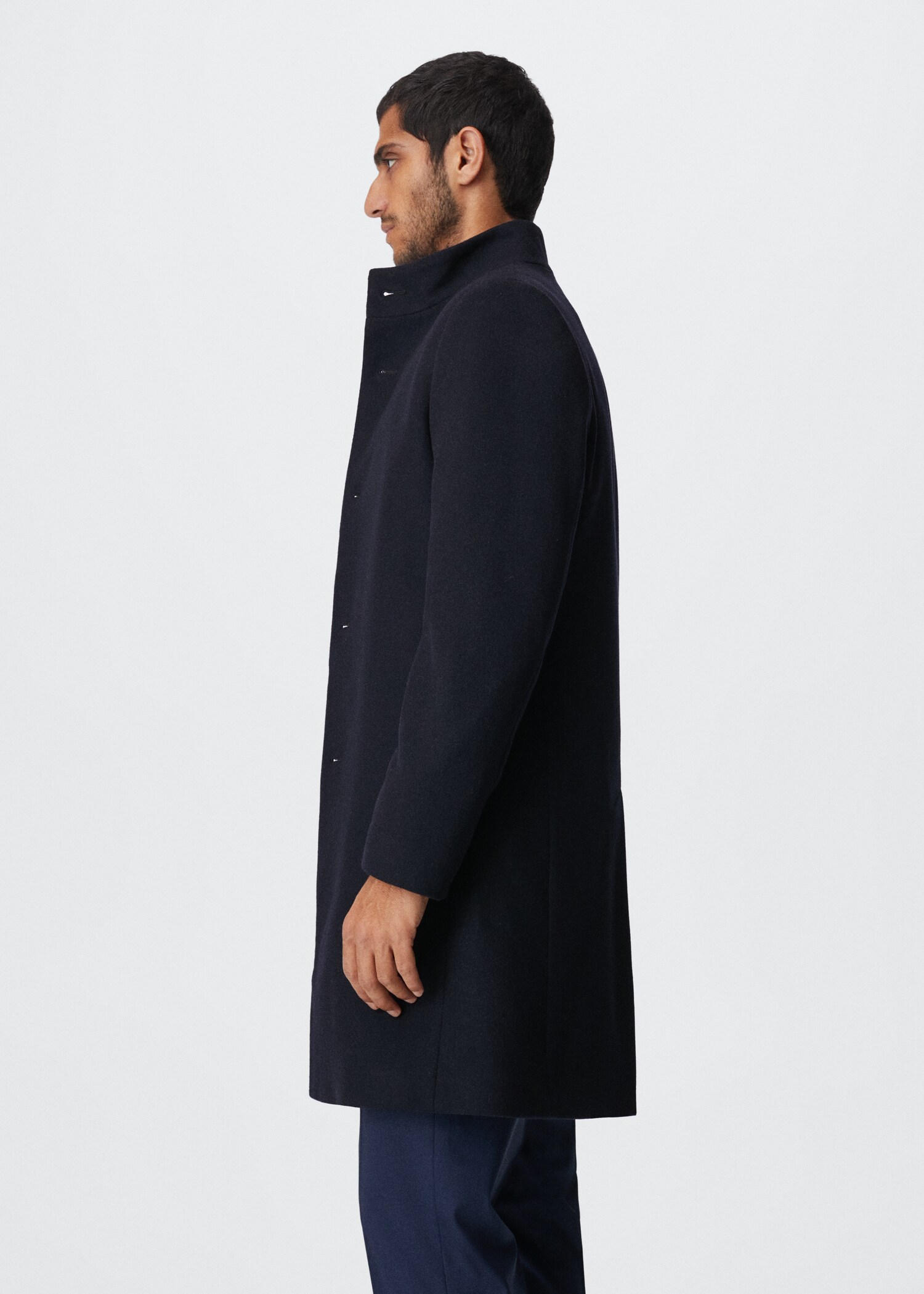 Wool funnel neck coat - Details of the article 2