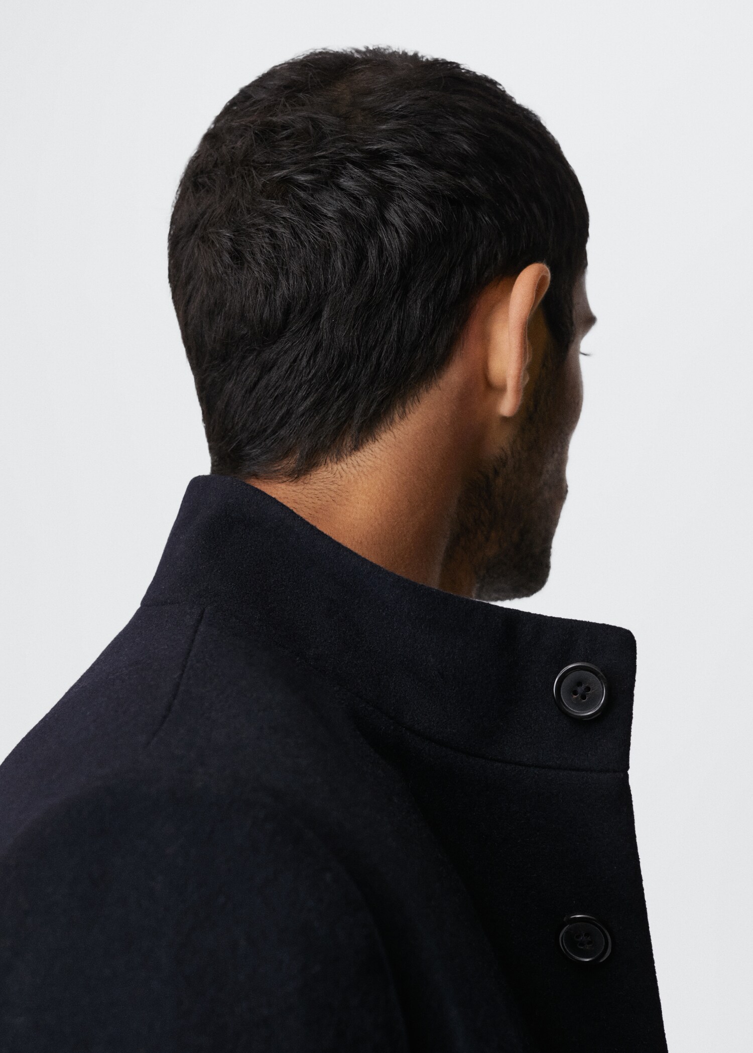 Wool funnel neck coat - Details of the article 3