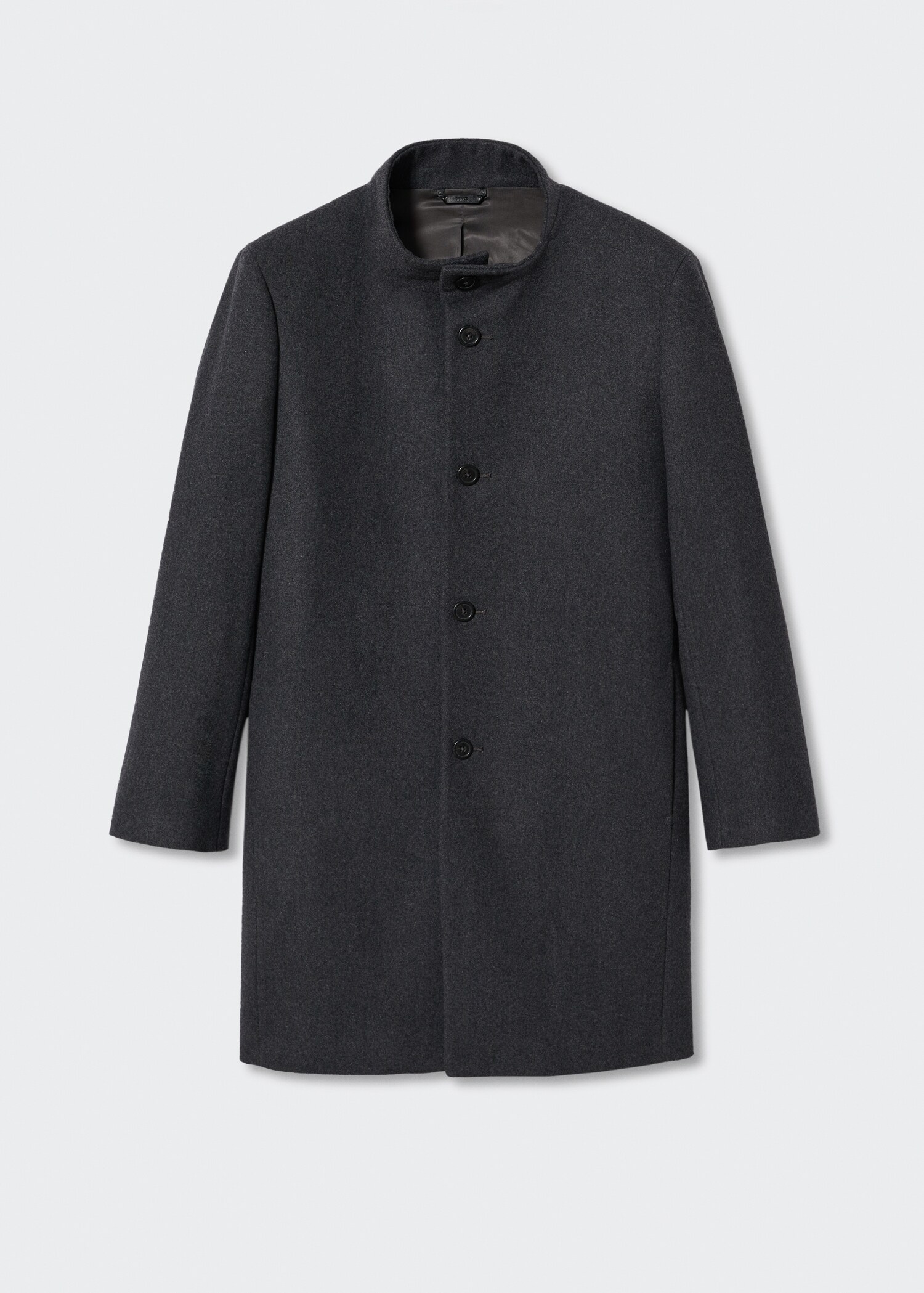 Wool funnel neck coat - Details of the article 9