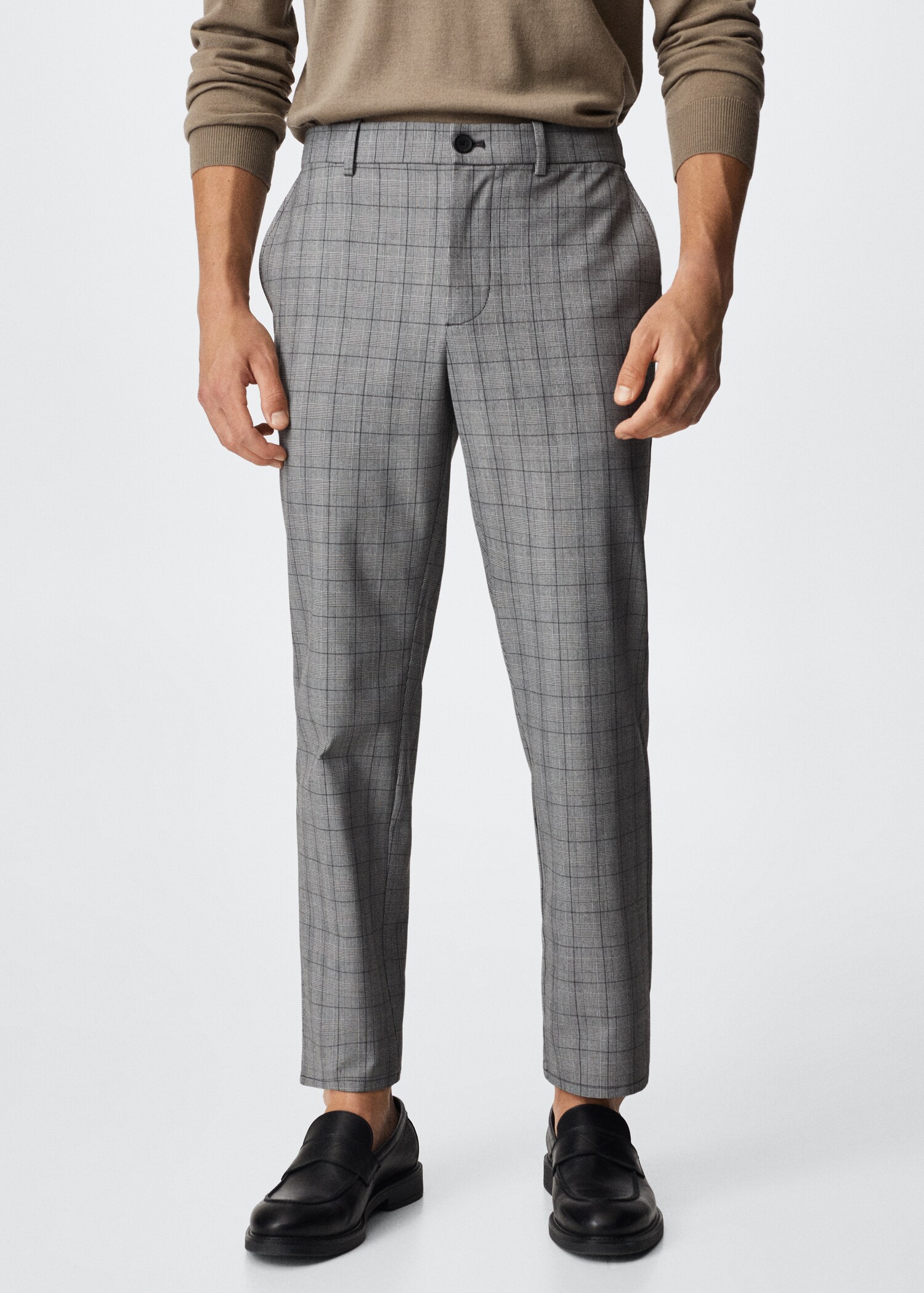 Pantaloni tapered-fit stretch - Piano medio
