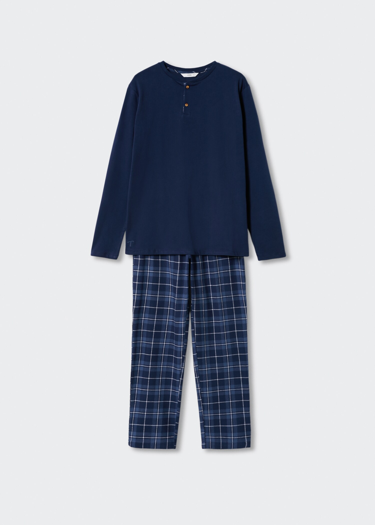 Two-pieces check long pyjamas - Article without model