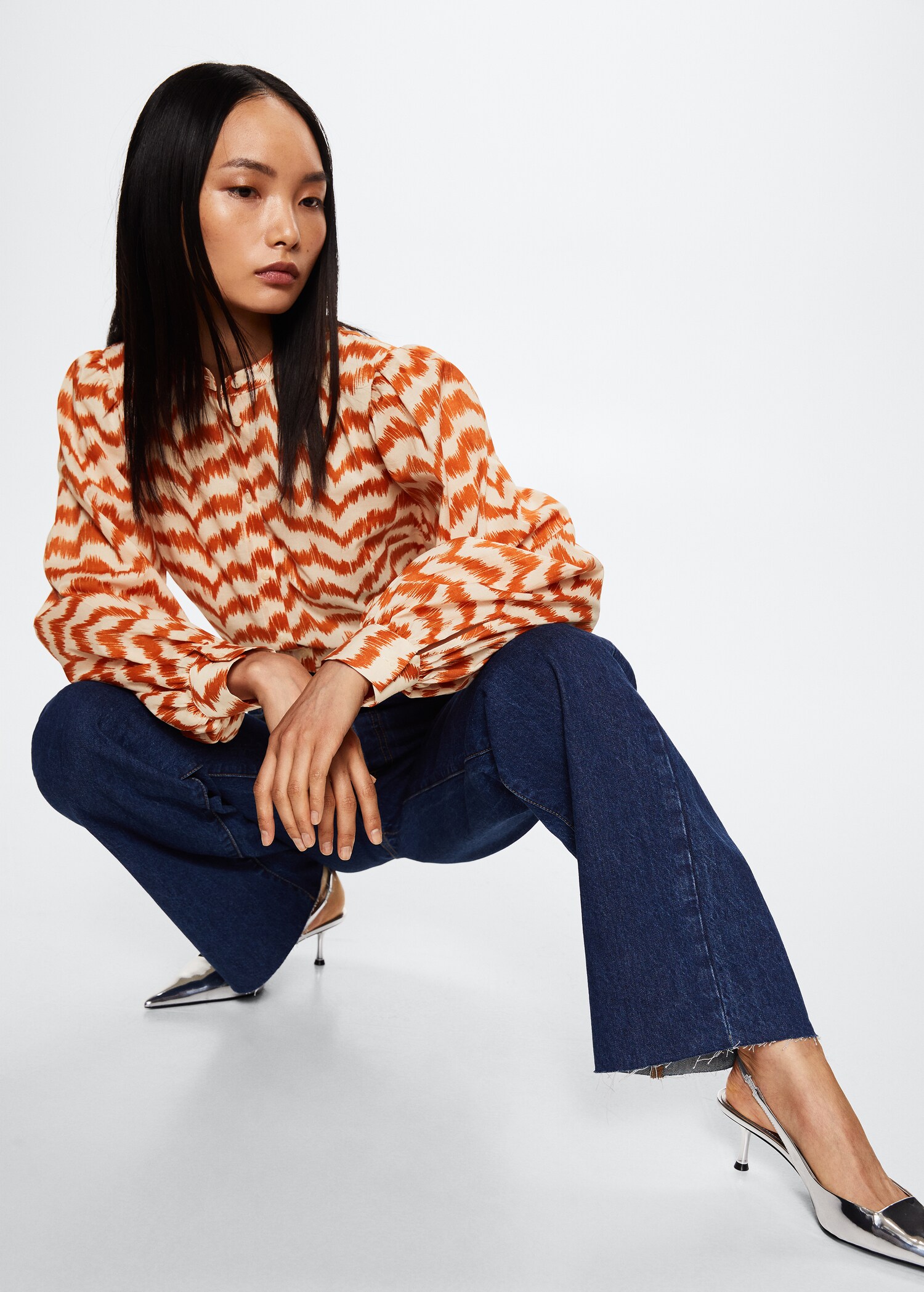 Blouse en coton imprimée - Détail de l'article 1