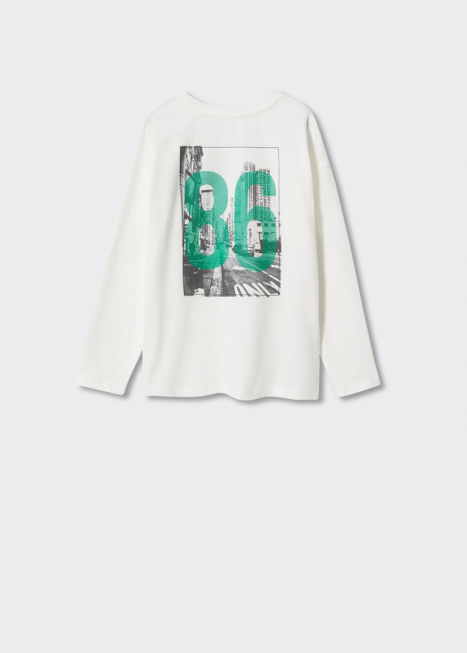 Langärmliges Print-T-Shirt - Rückseite des Artikels