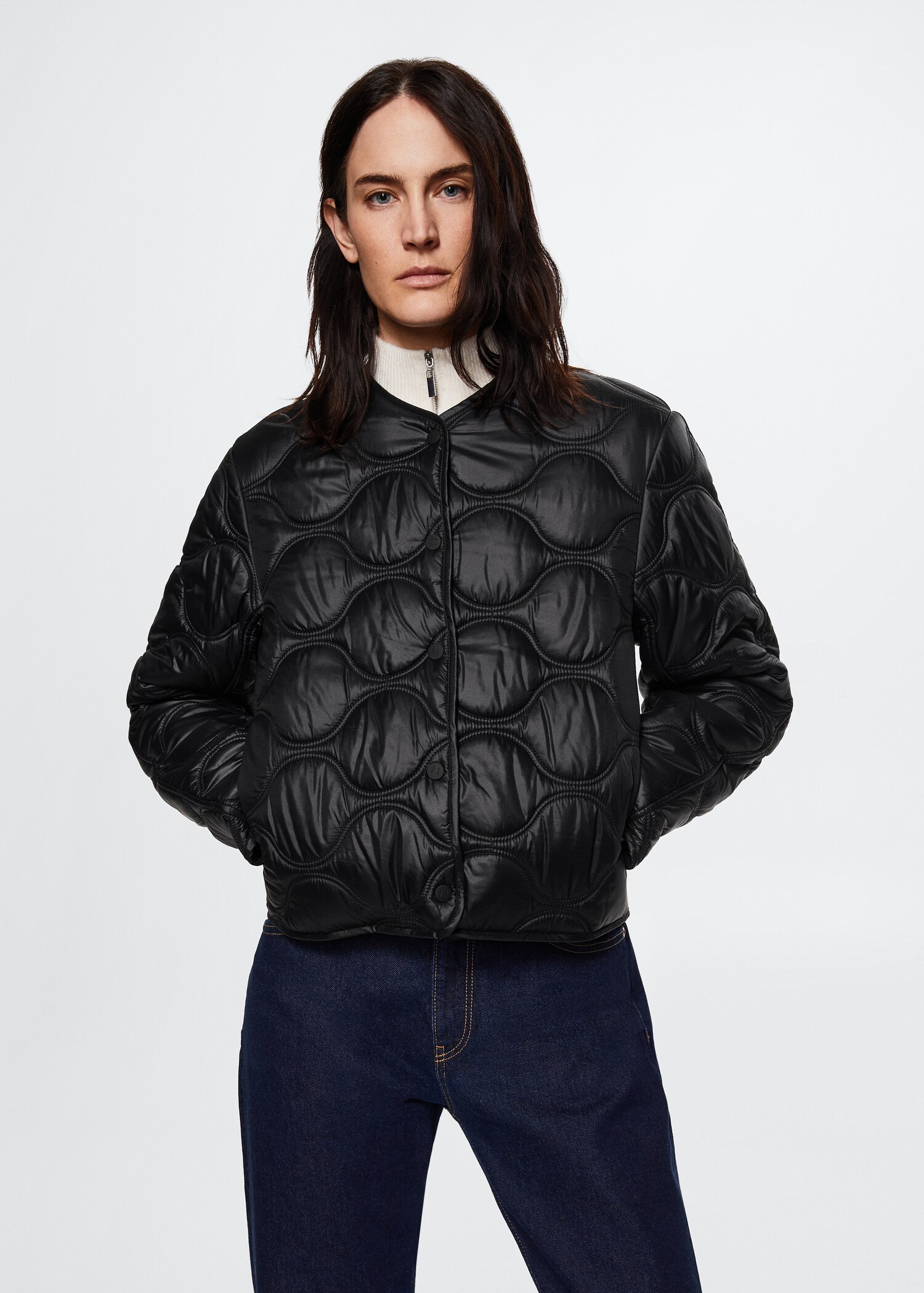 Ultralight anorak with buttons - Medium plane