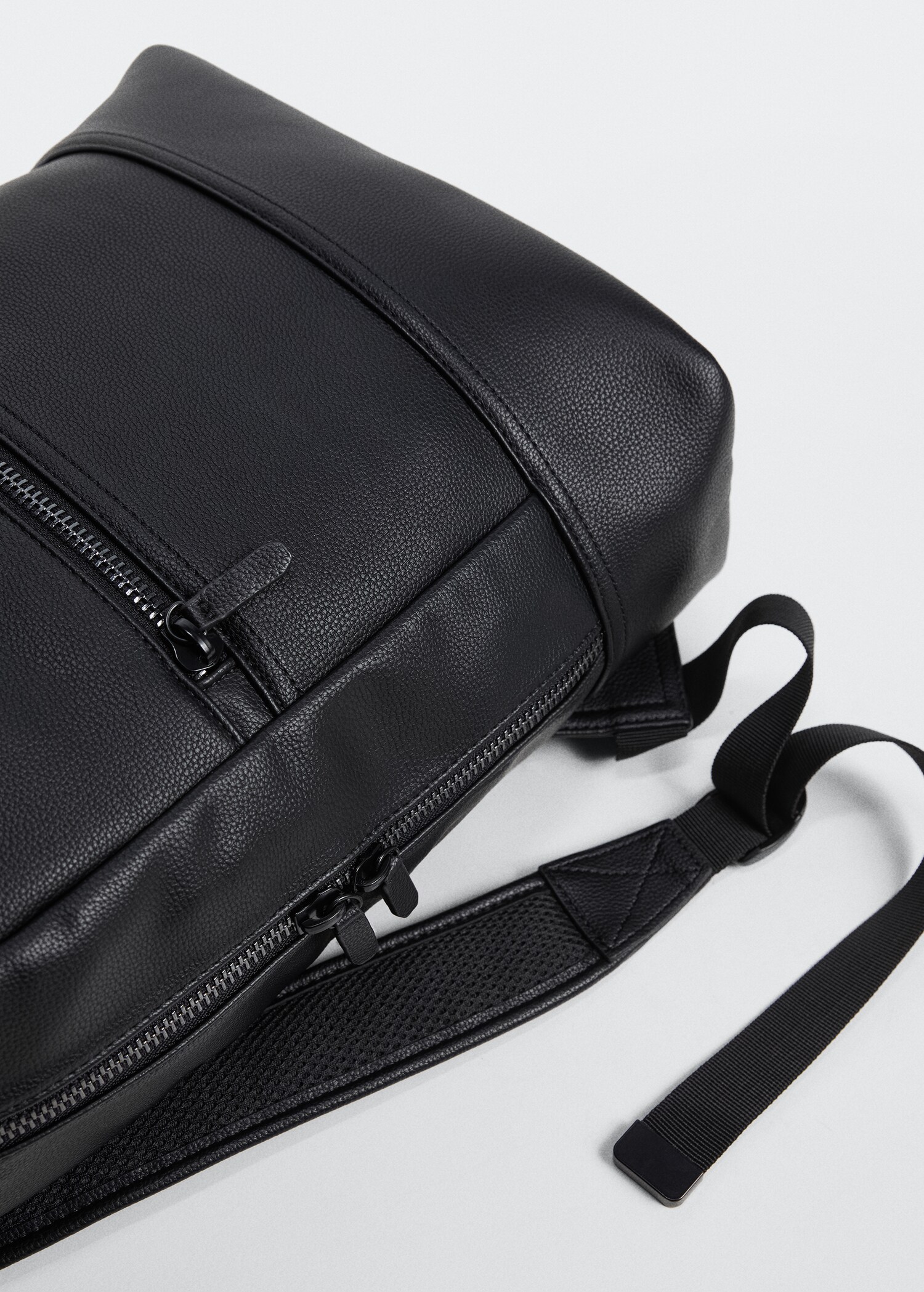 Faux leather backpack - Medium plane