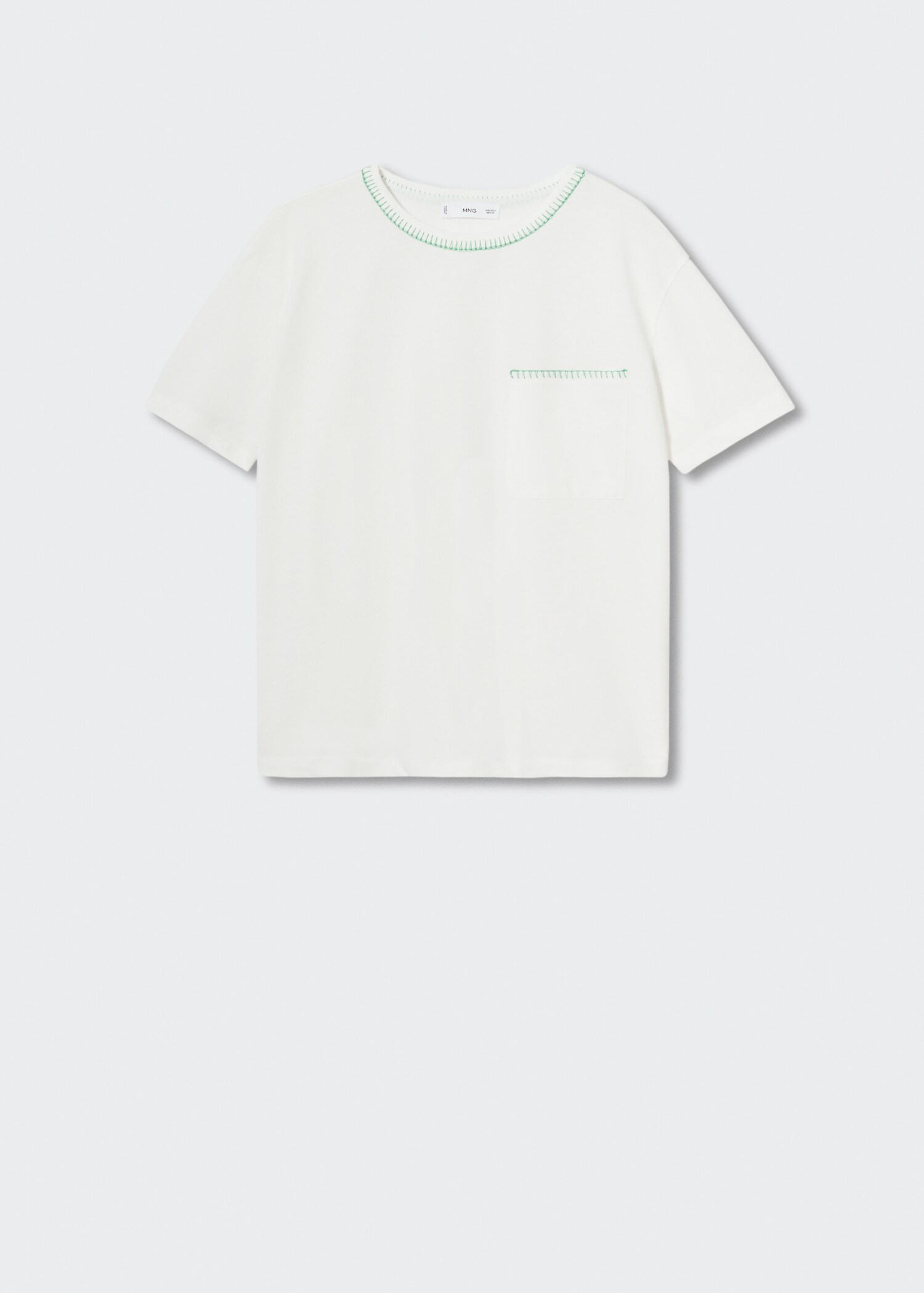 Katoenen T-shirt met borduursels - Artikel zonder model