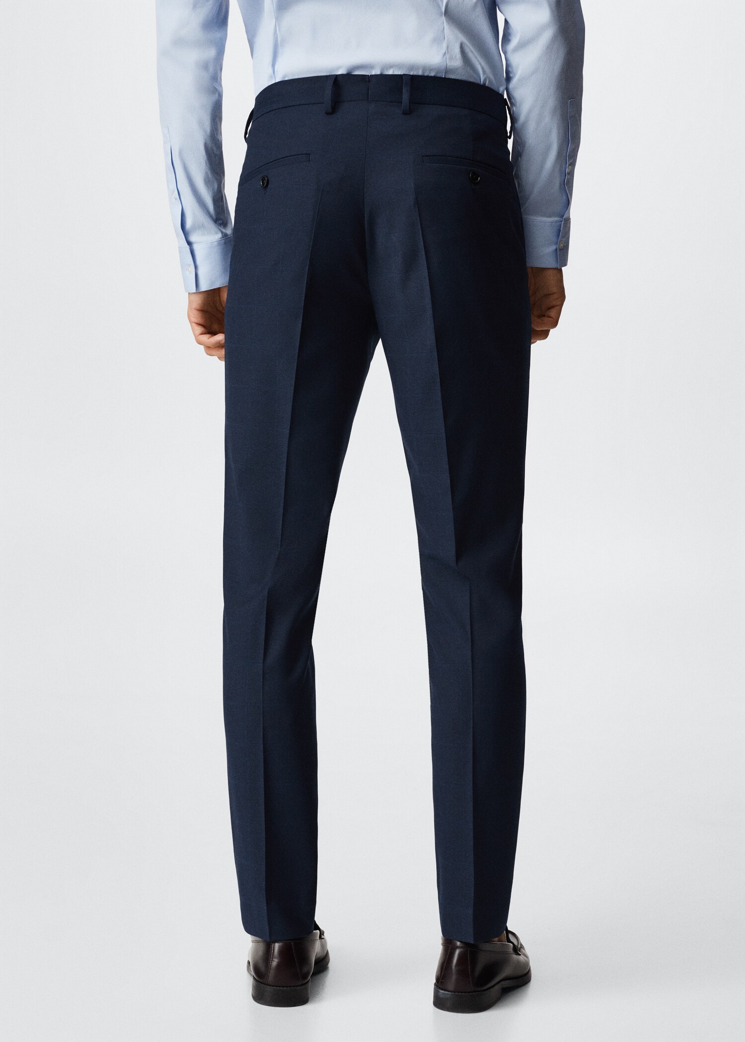 Костюмные брюки super slim fit - Обратная сторона изделия