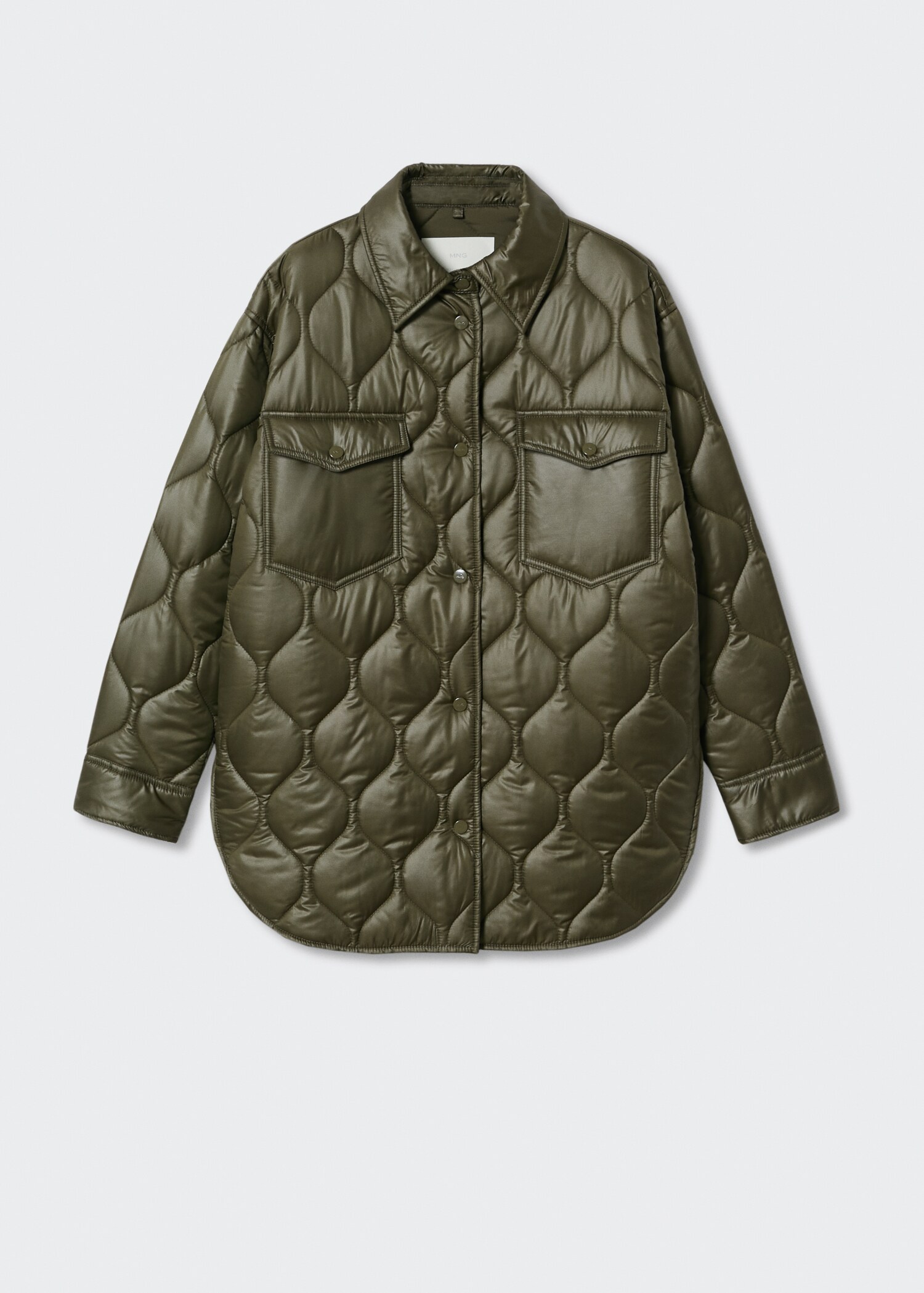 Oversized quilted overshirt - Article without model