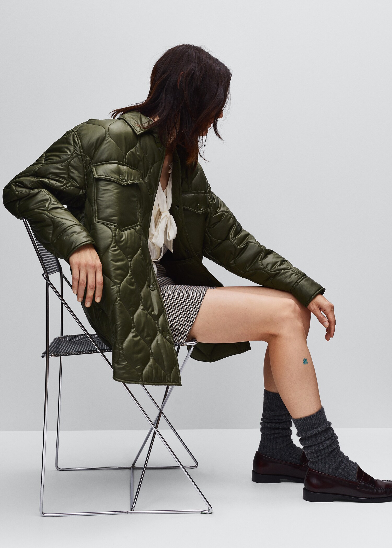 Oversized quilted overshirt - Details of the article 2