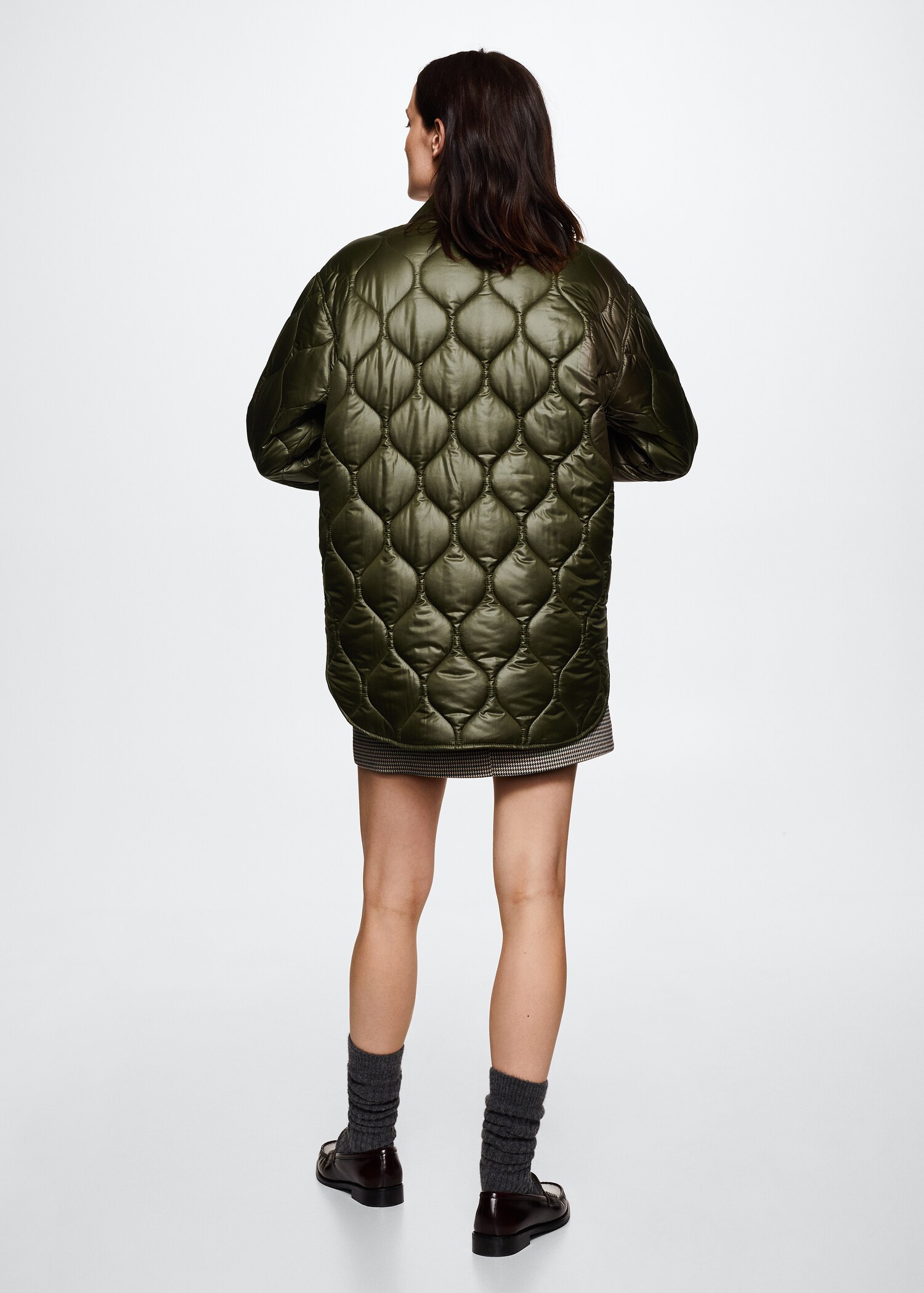 Oversized quilted overshirt - Reverse of the article