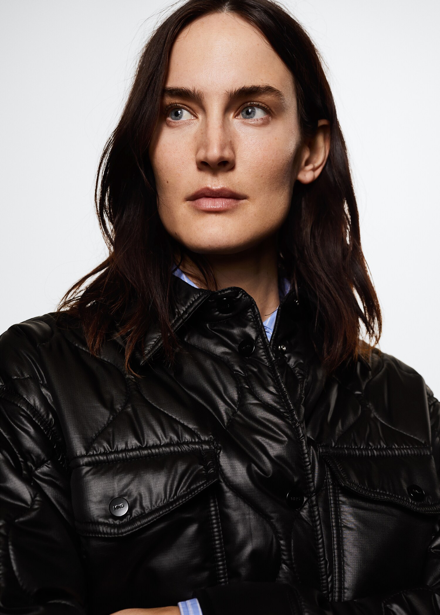 Oversized quilted overshirt - Details of the article 1