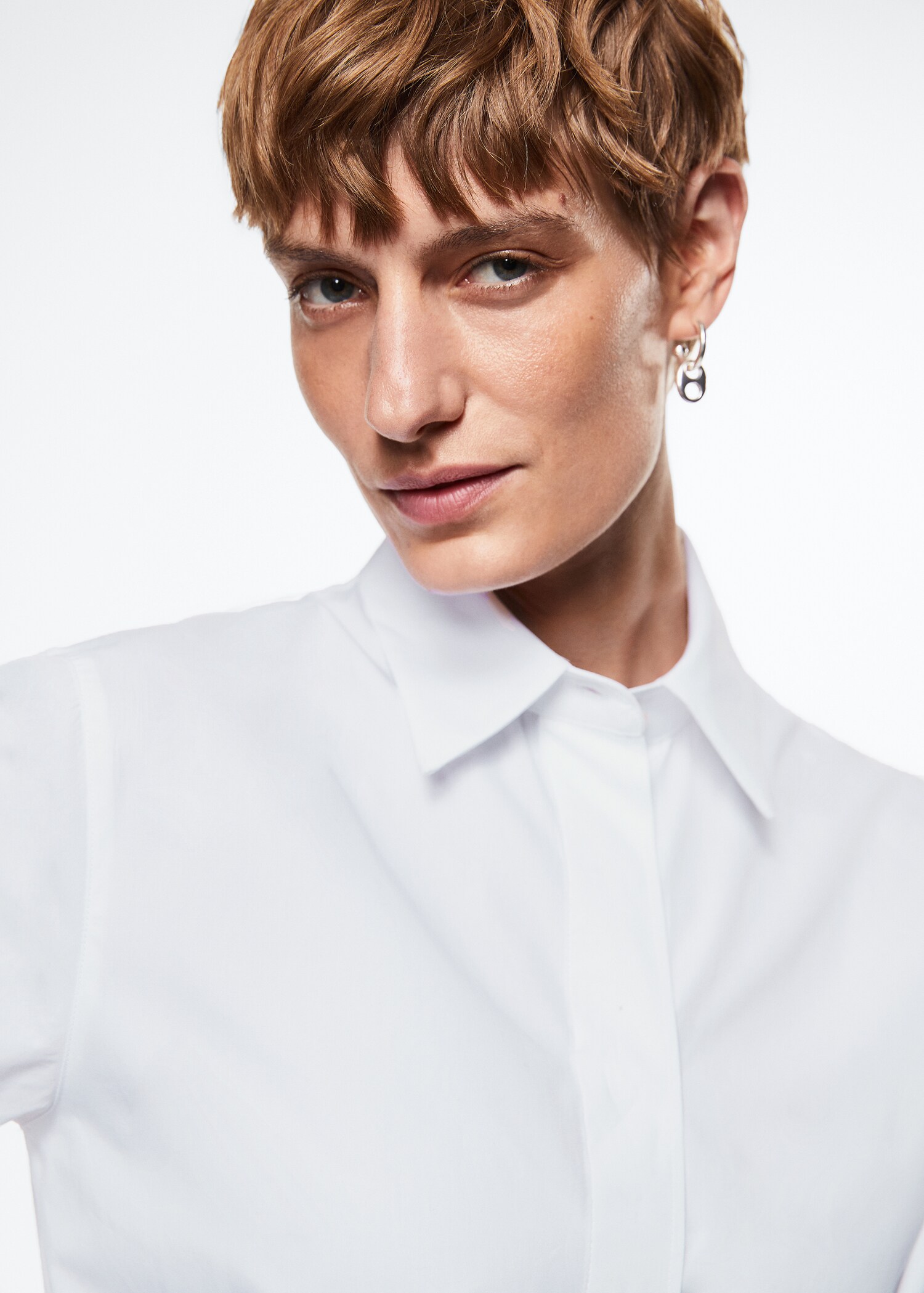 Long poplin shirt - Details of the article 2