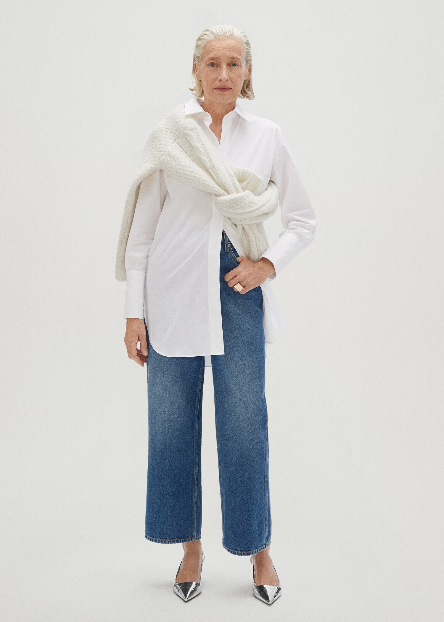 Long poplin shirt - Details of the article 7