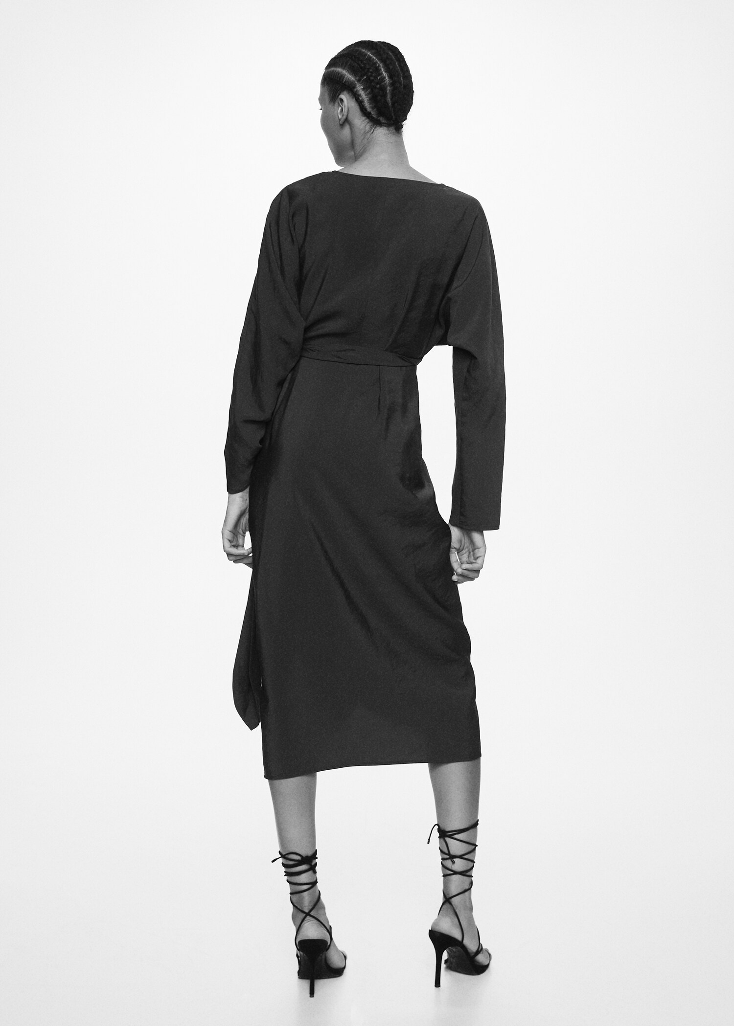 Vestido midi cruzado - Reverso del artículo