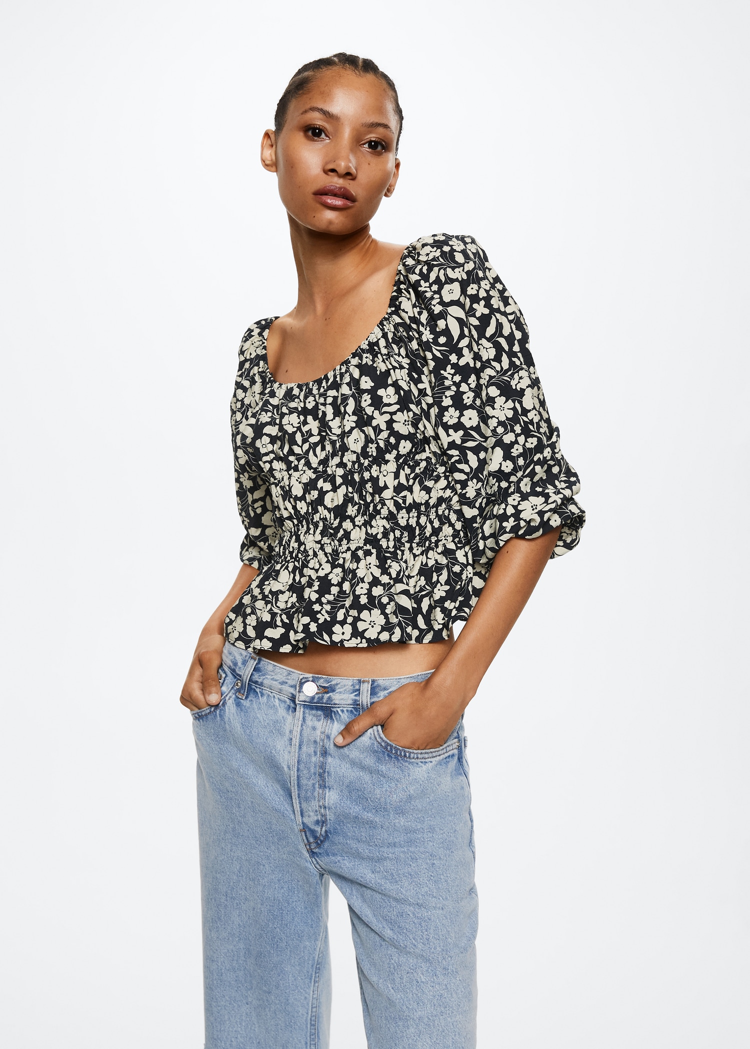 Floral print blouse - Medium plane
