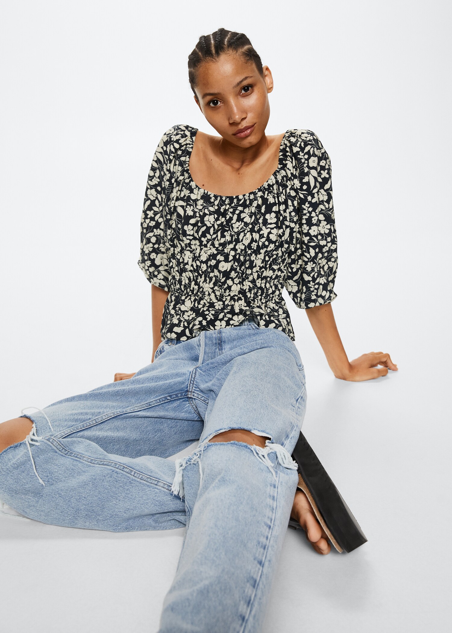 Floral print blouse - Details of the article 2