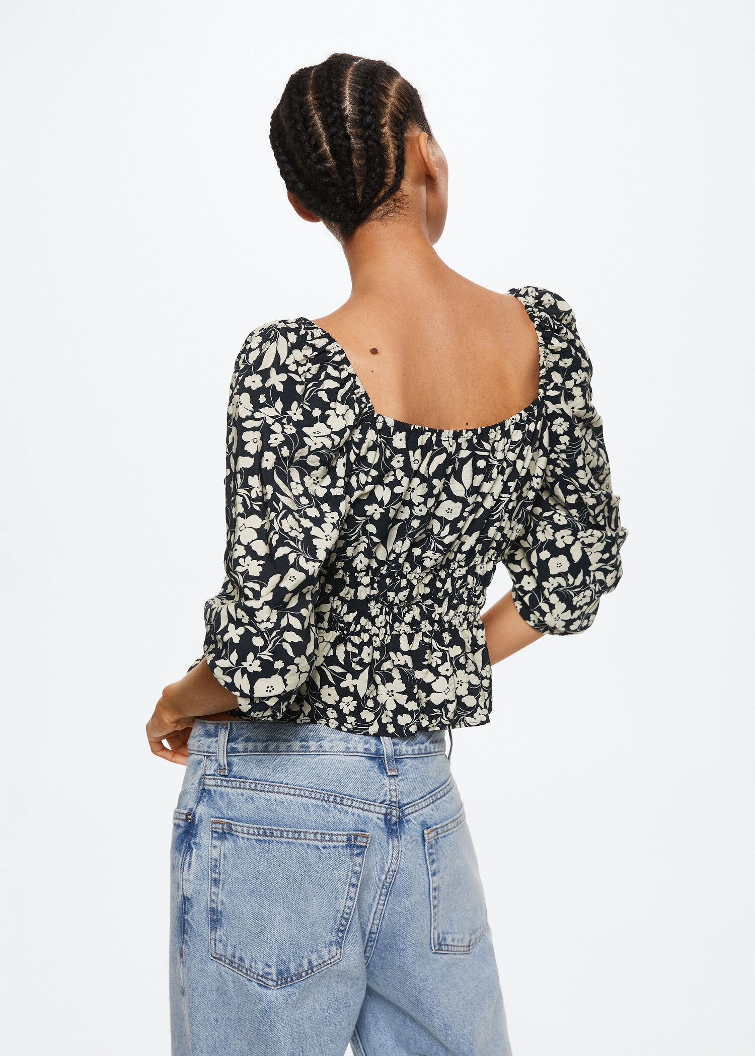 Floral print blouse - Reverse of the article