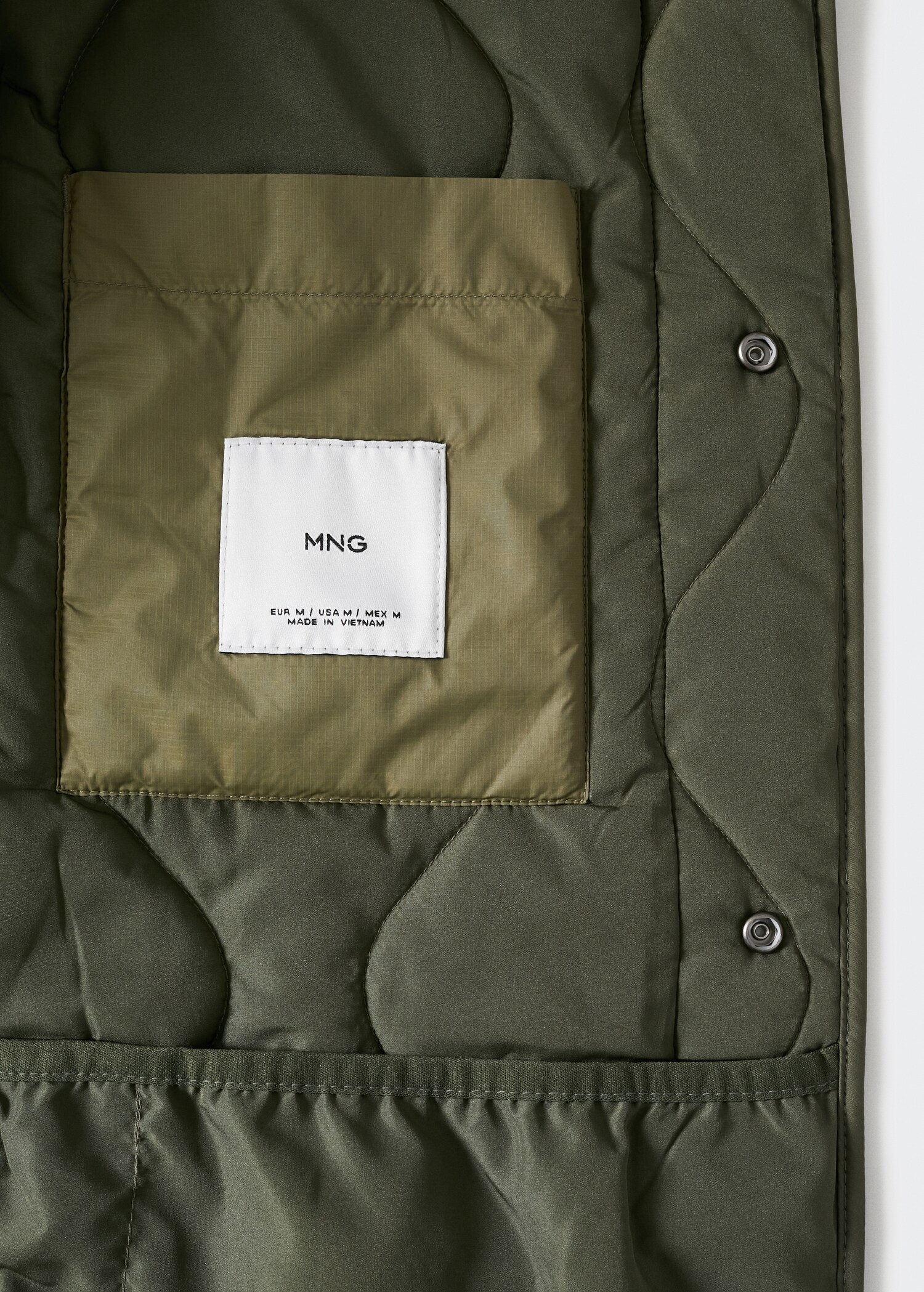 Textured padded jacket - Details of the article 8