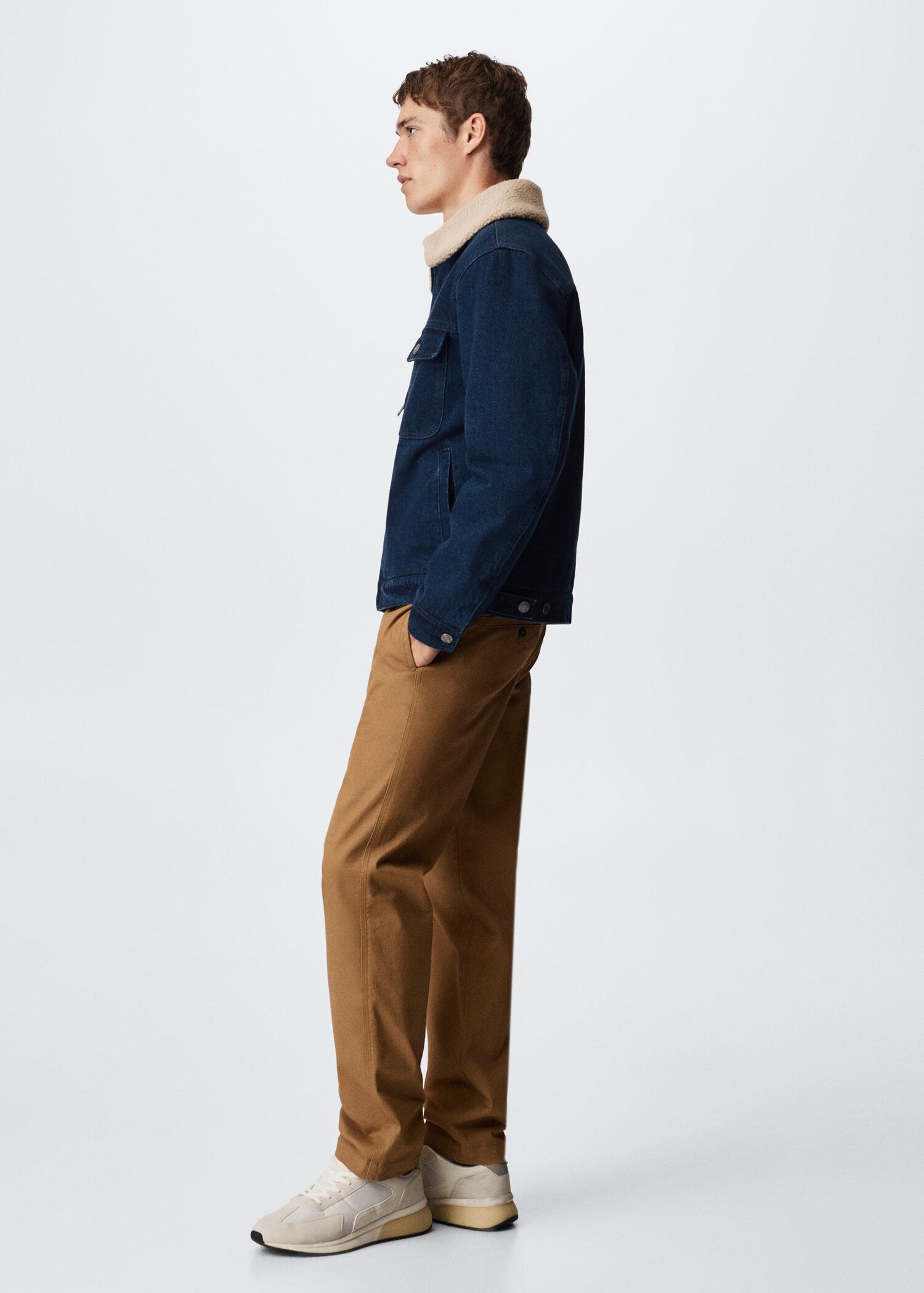 Denim jacket with shearling collar  - Details of the article 2