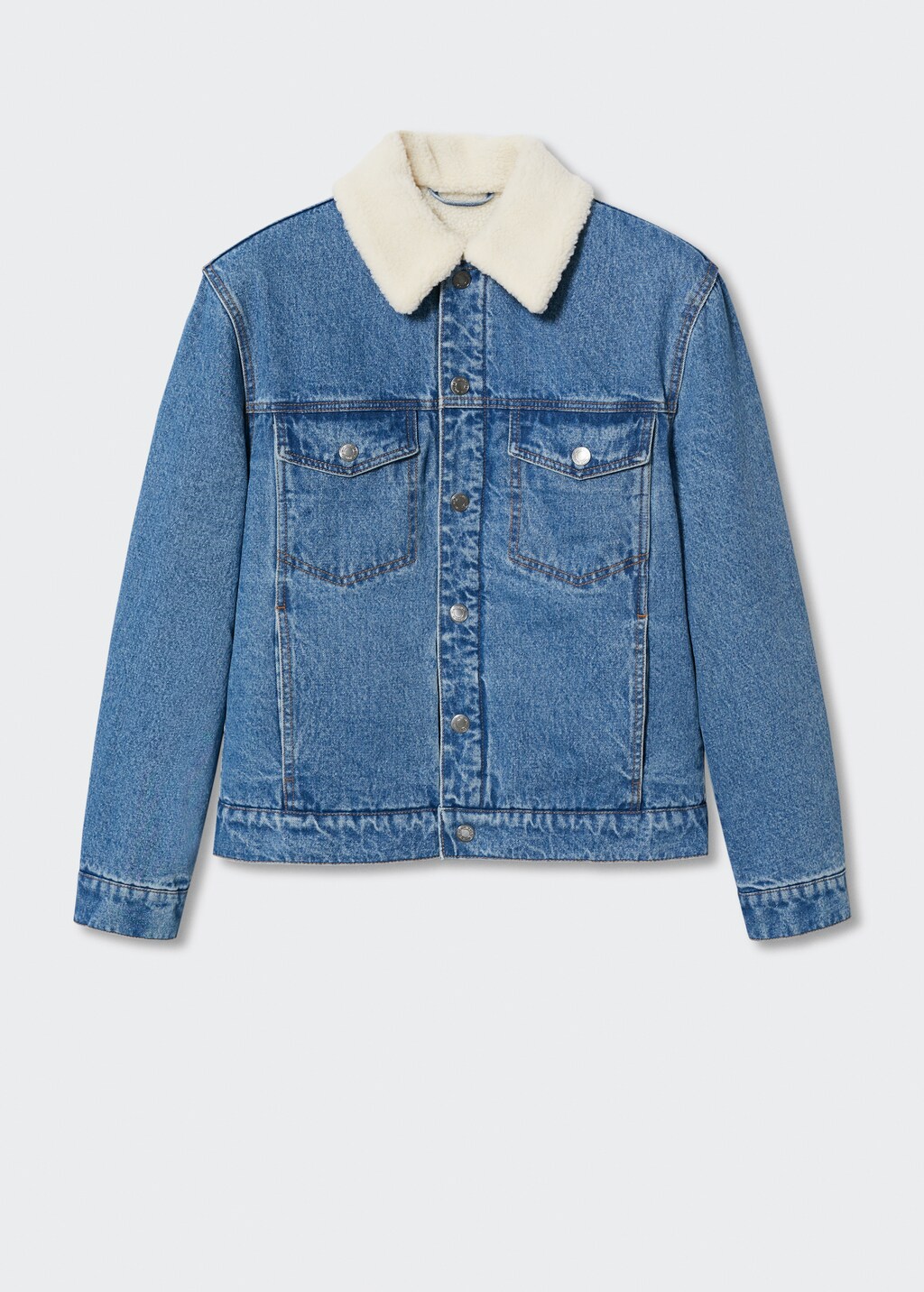 Veste jean imitation mouton retourne Homme MANGO Maroc