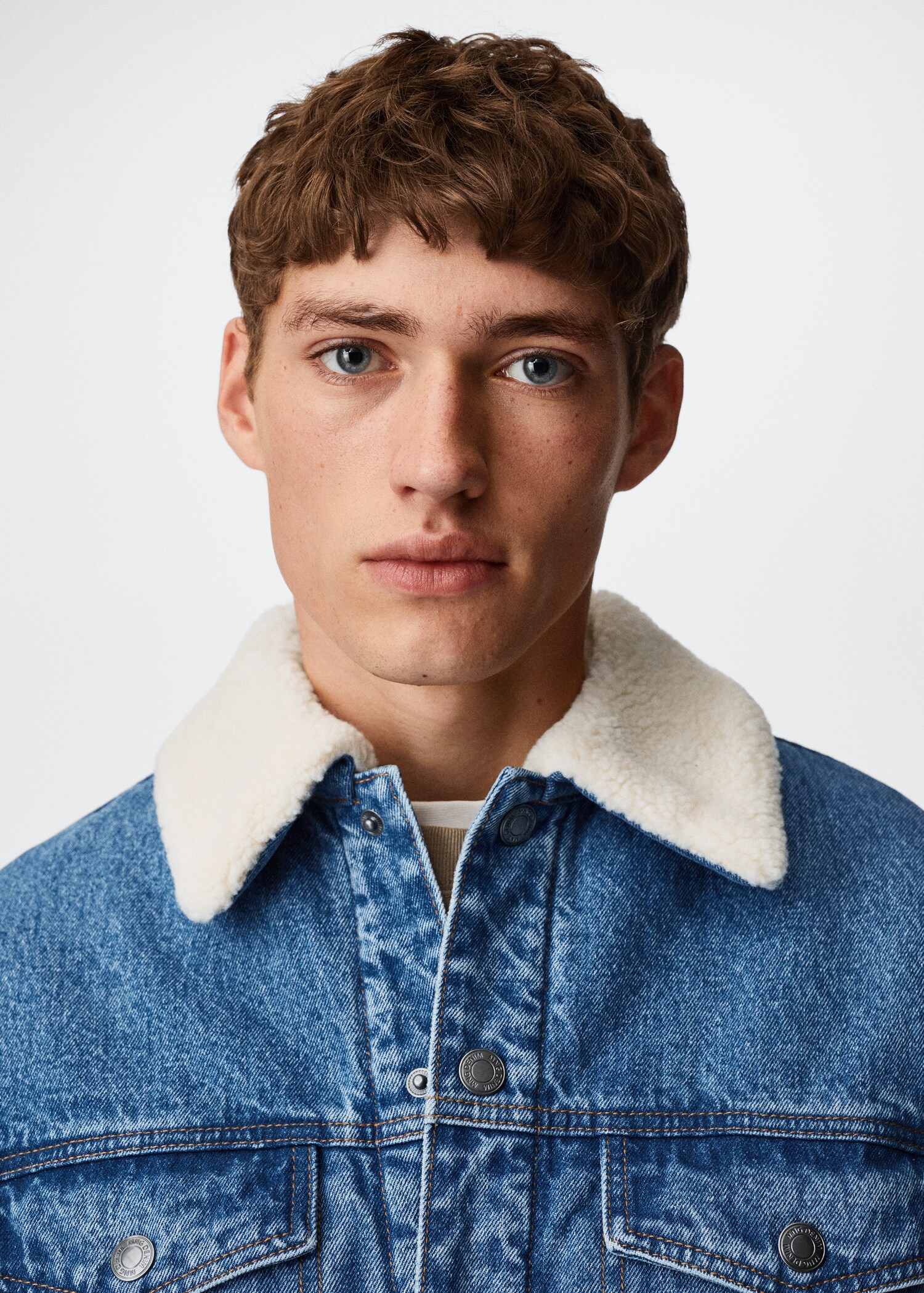 Shearling denim jacket - Details of the article 1