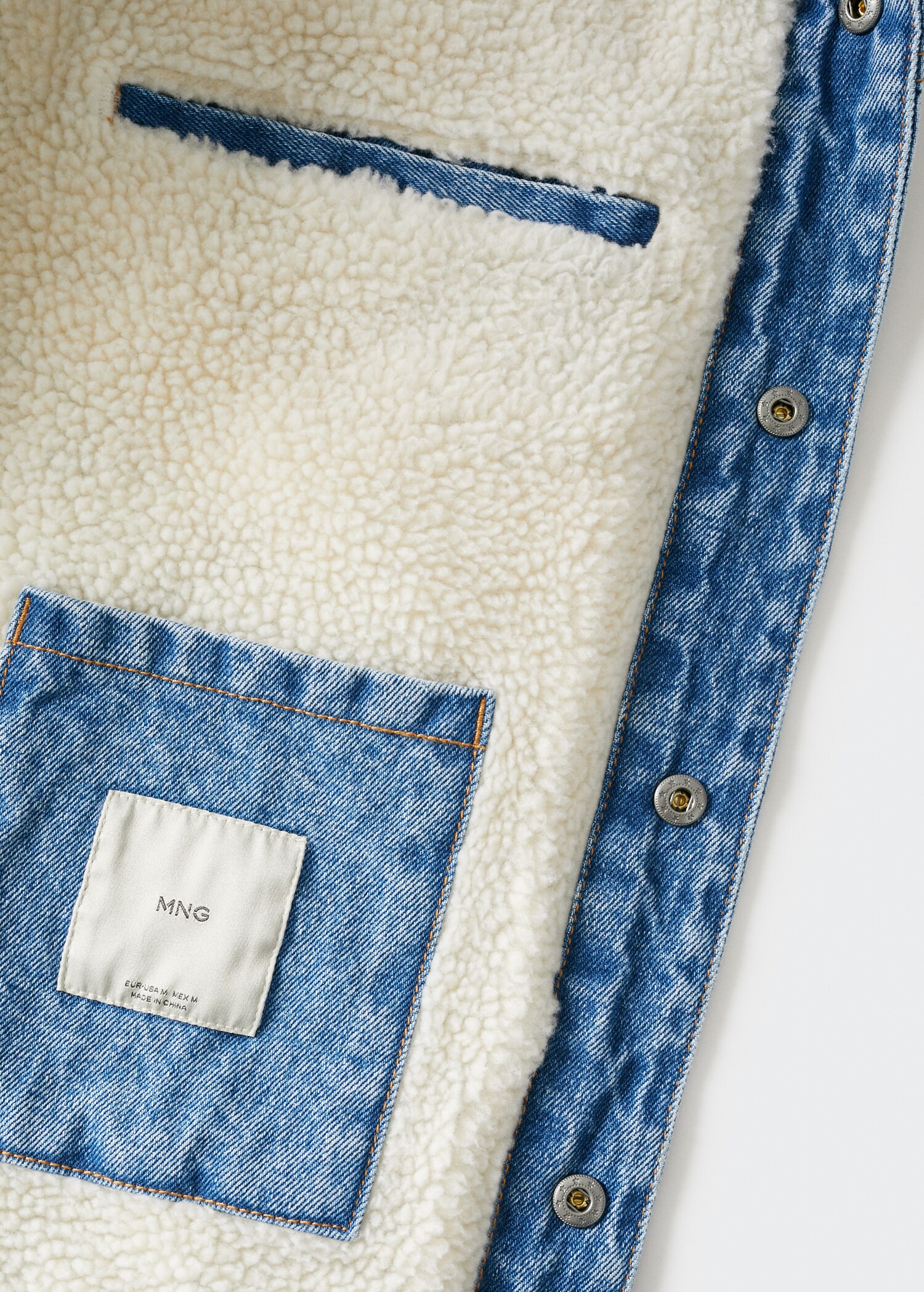 Shearling denim jacket - Details of the article 8