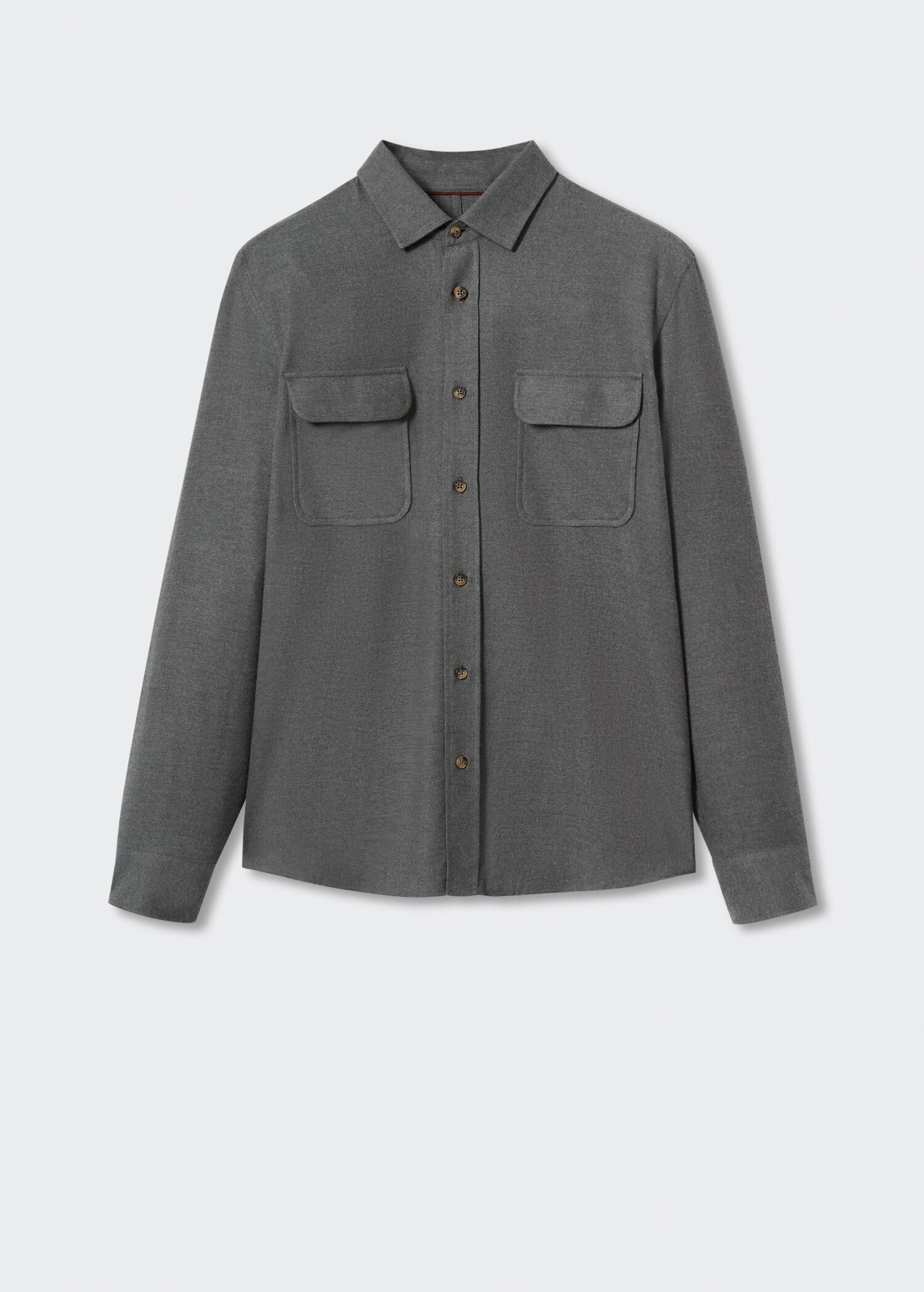 Textured cotton shirt - Article without model