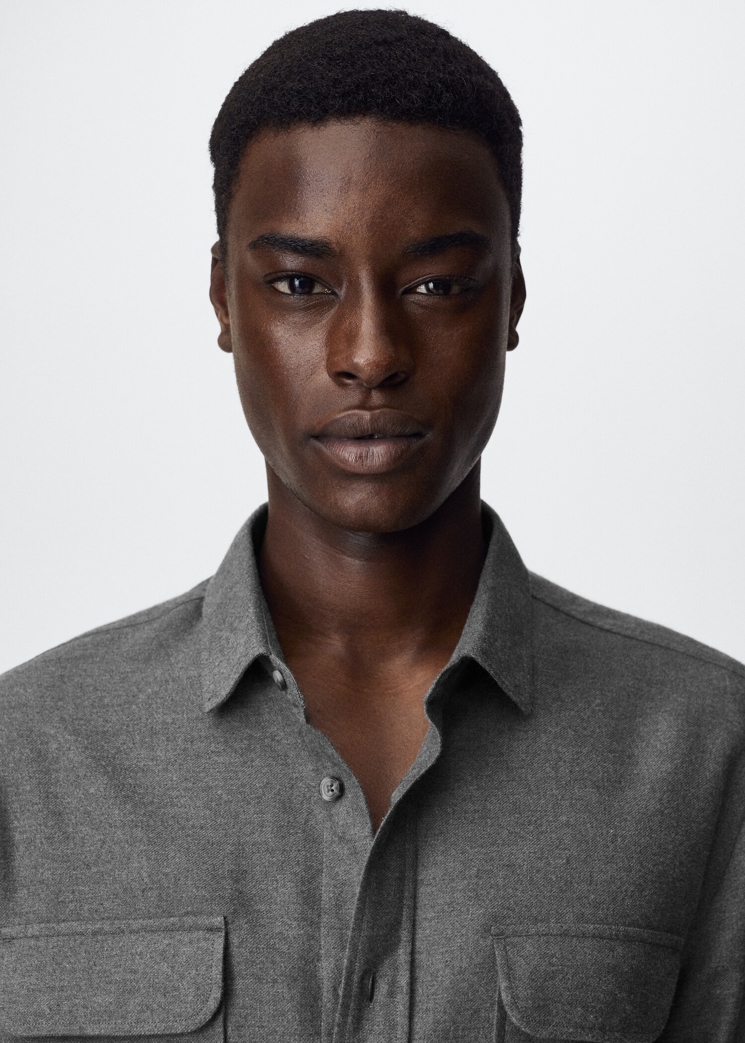 Textured cotton shirt - Details of the article 1