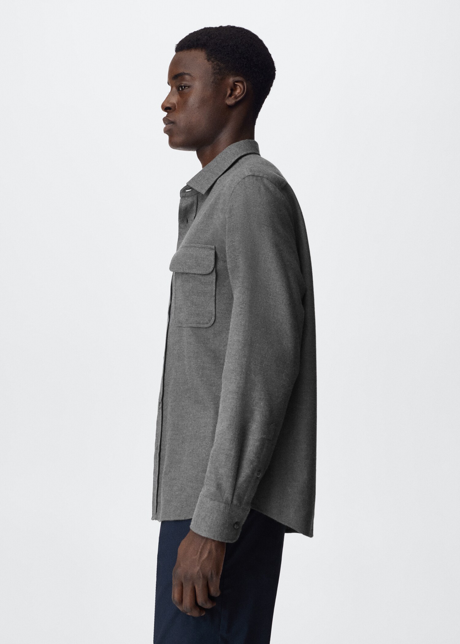 Textured cotton shirt - Details of the article 2
