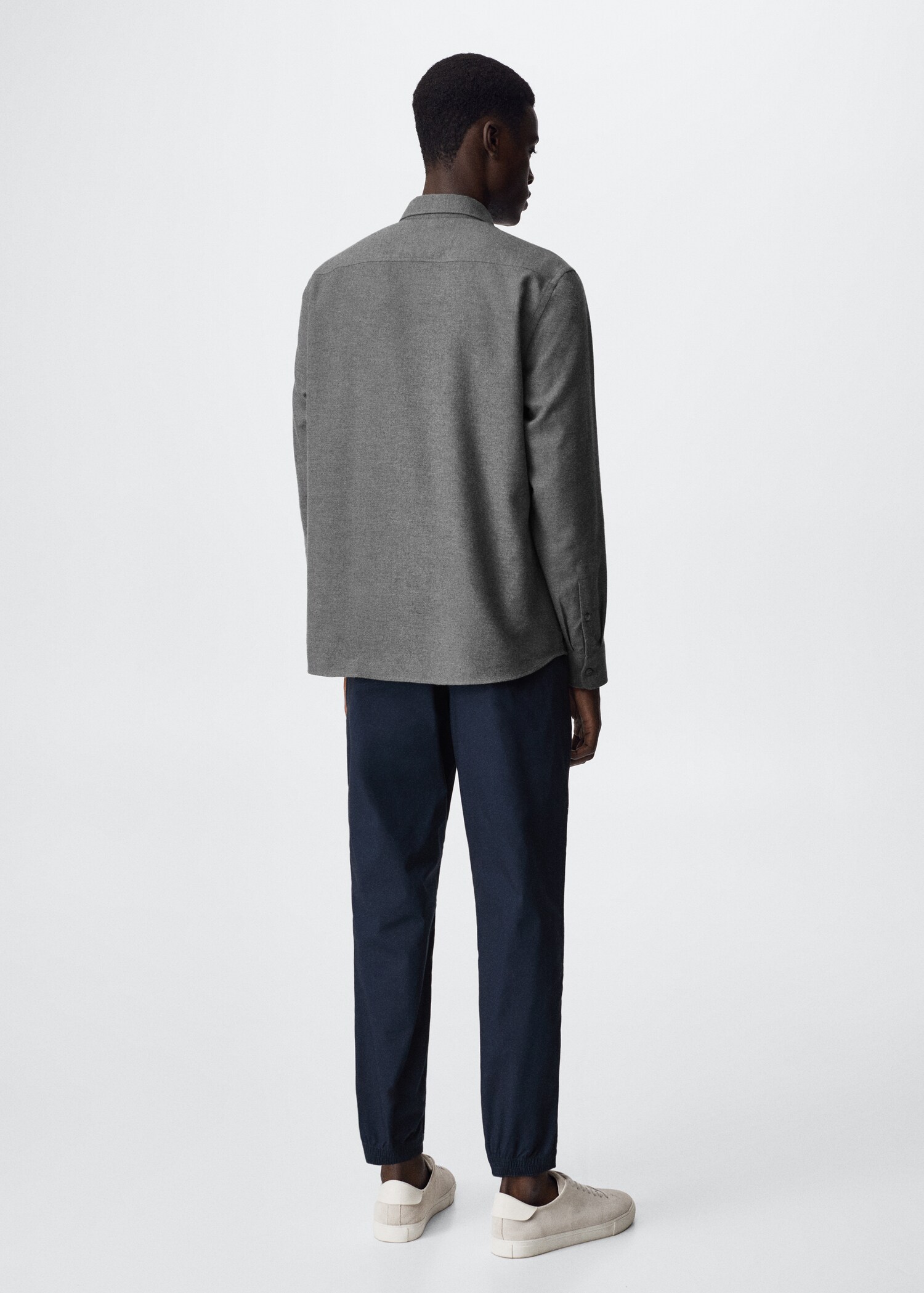 Textured cotton shirt - Reverse of the article
