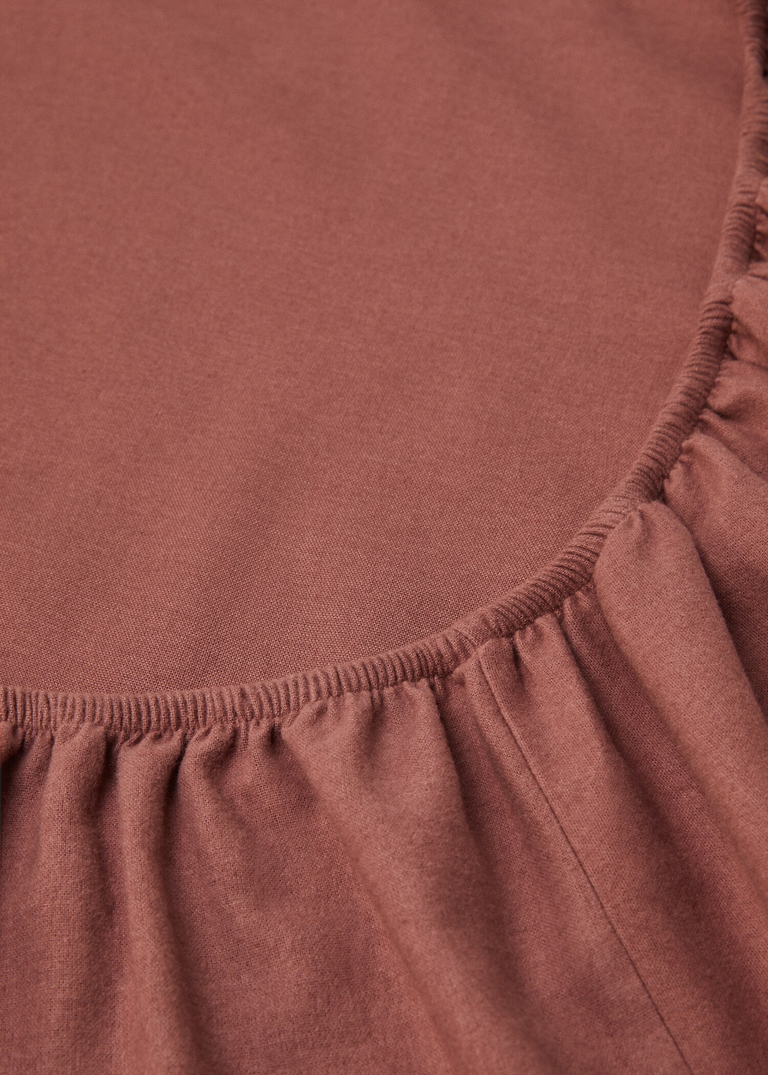 Unifarbenes Flanell-Spannbetttuch (Bett 180 cm) - Mittlere Ansicht