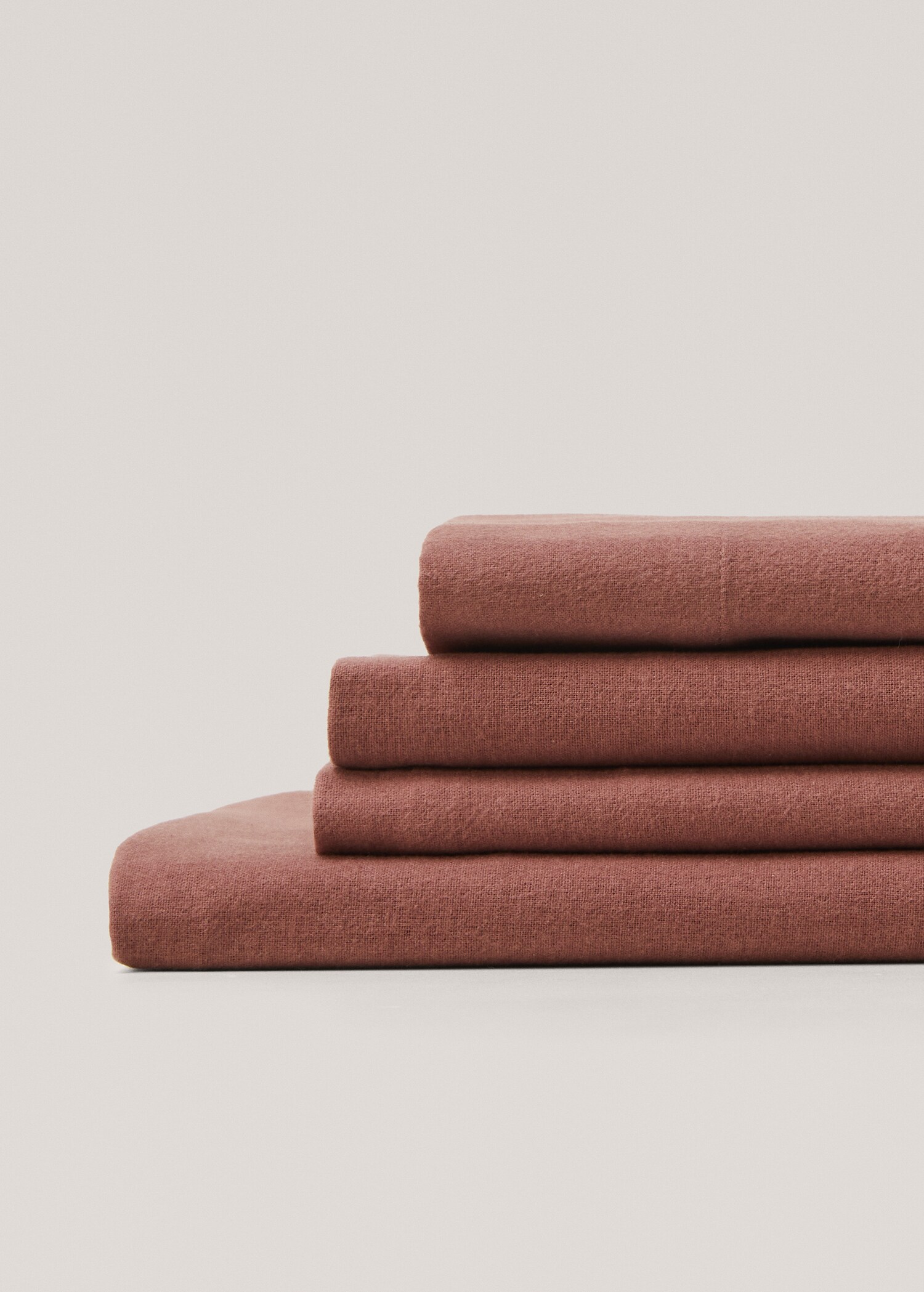 Unifarbenes Flanell-Spannbetttuch (Bett 180 cm) - Detail des Artikels 2