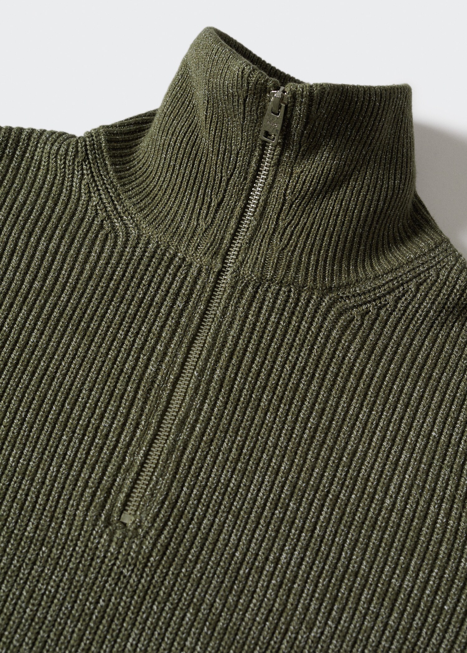 Structured sweater with zip neck  - Details of the article 8