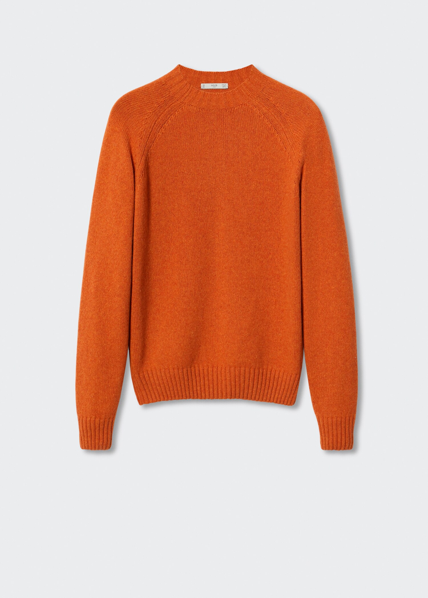 Rounded neck wool sweater - Article without model
