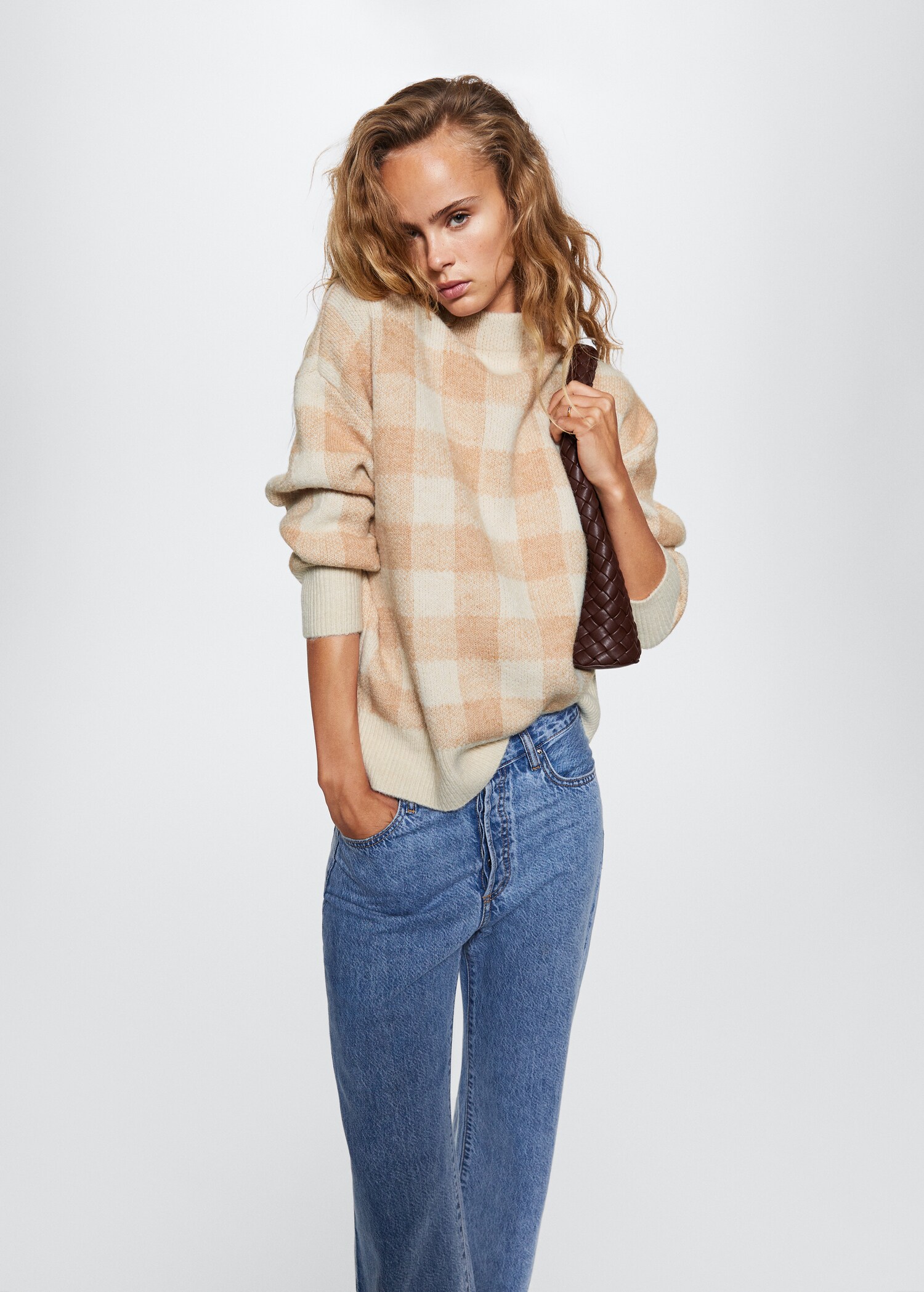Perkins collar check sweater - Details of the article 2