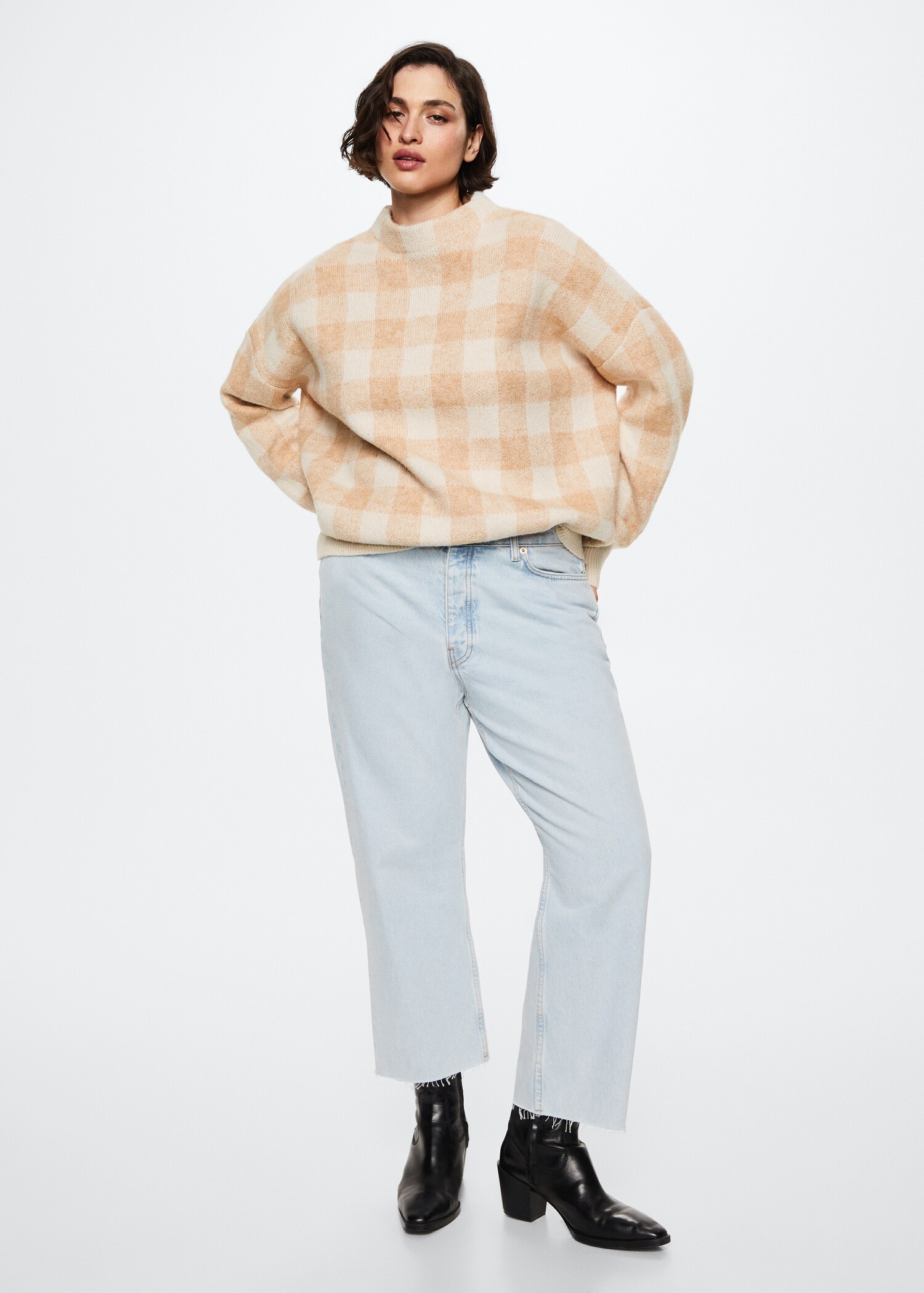 Perkins collar check sweater - Details of the article 3