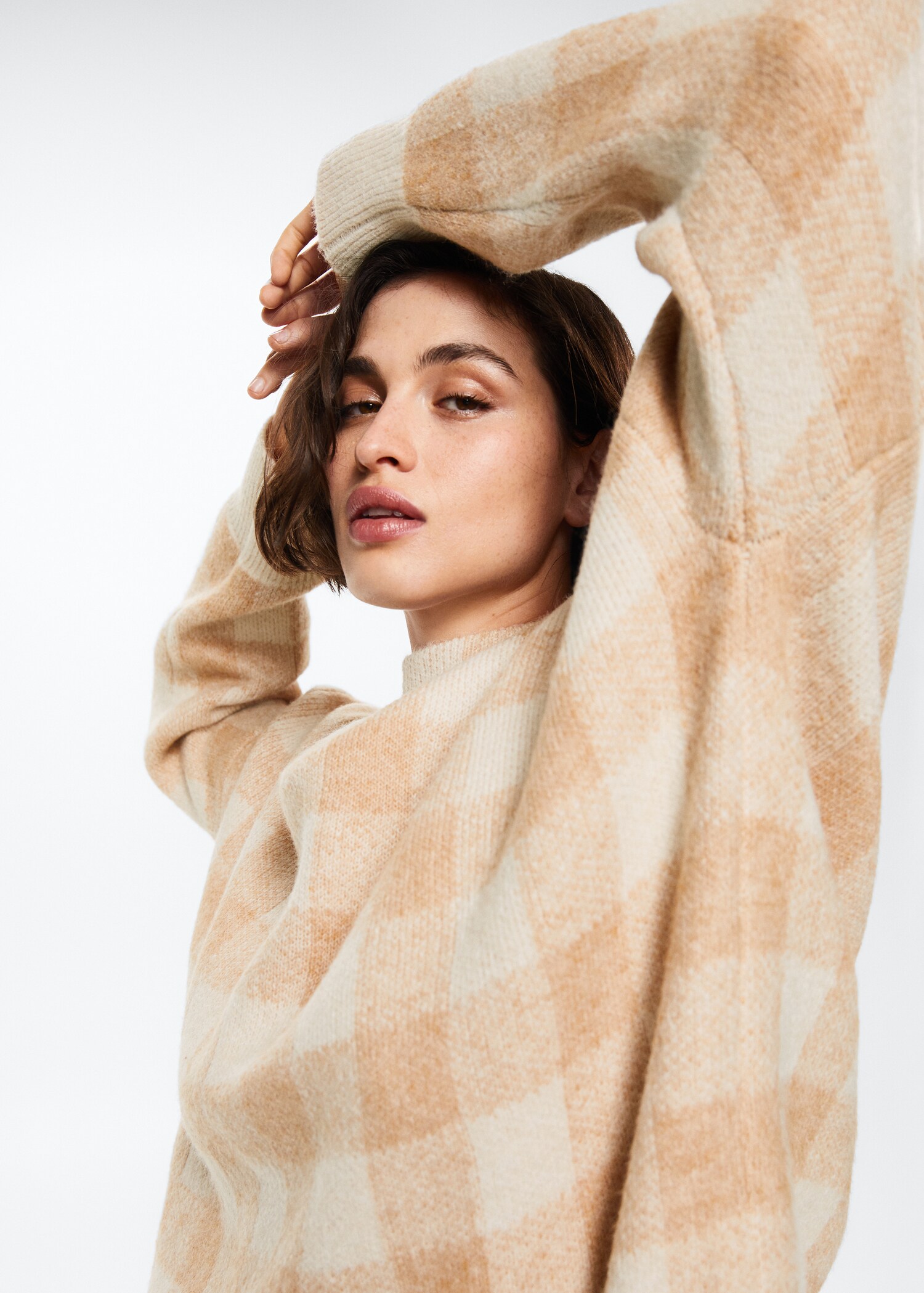 Perkins collar check sweater - Details of the article 4