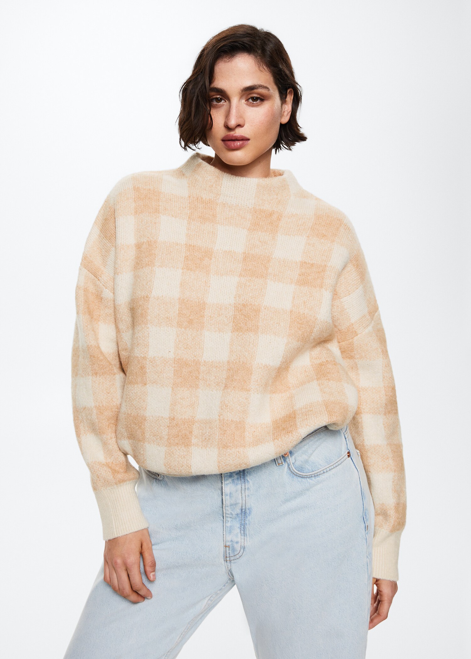 Perkins collar check sweater - Details of the article 5