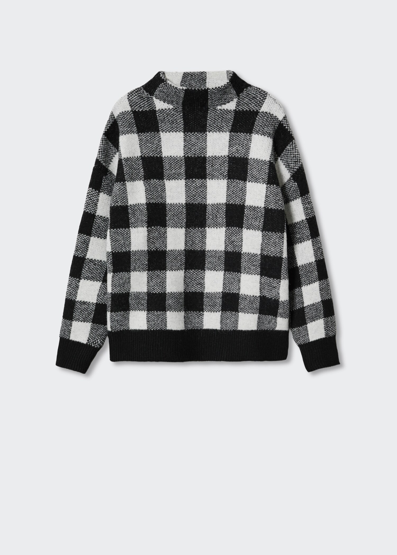 Karierter Pullover mit halbhohem Kragen - Artikel ohne Model