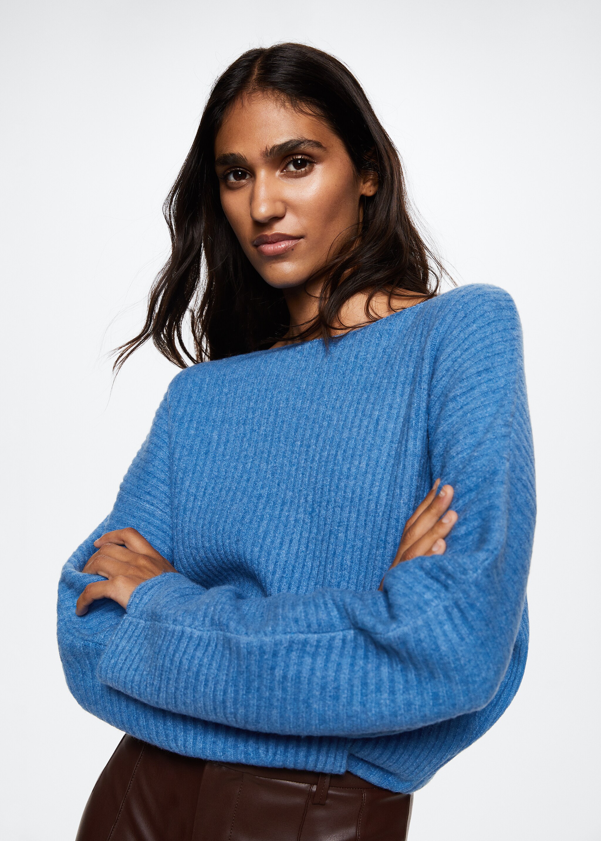 Boat neck ribbed sweater - Details of the article 2