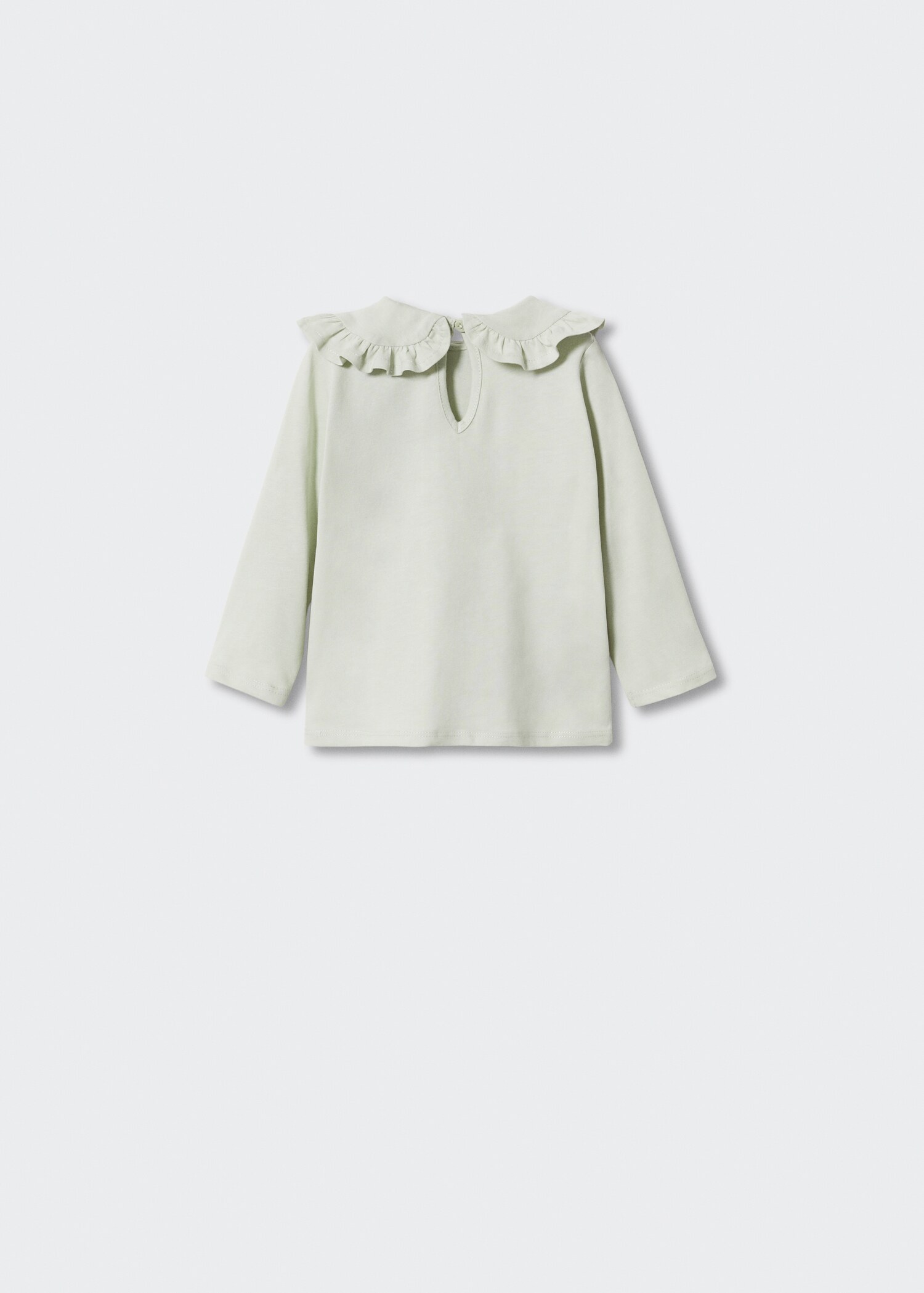 Long-sleeved t-shirt with ruffle - Reverse of the article