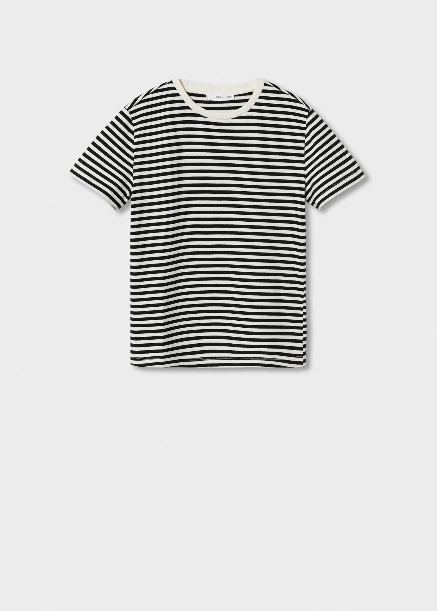 Stripete t-skjorte i 100% bomull - Artikkel uten modell