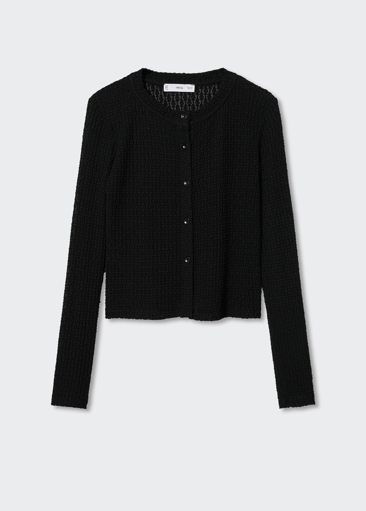 Textured button cardigan - Article without model