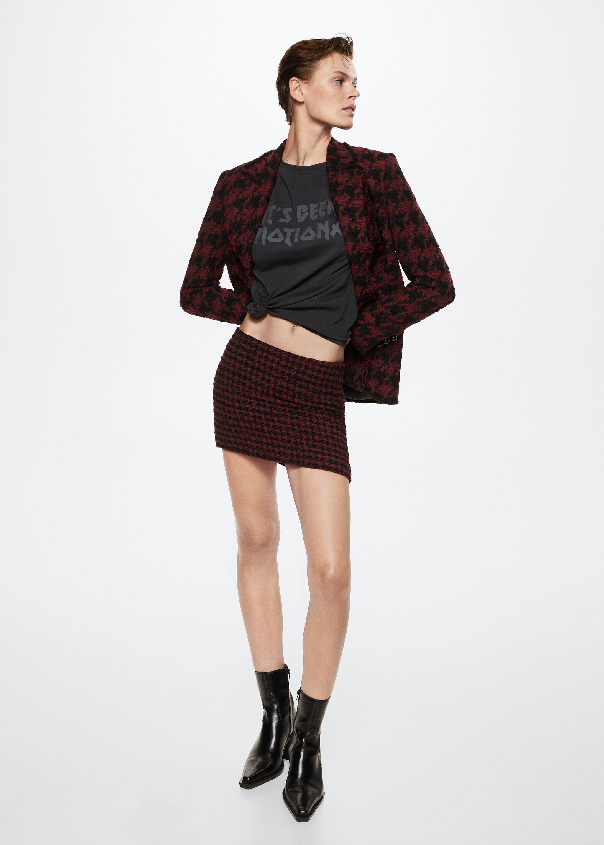 Houndstooth miniskirt - Details of the article 2